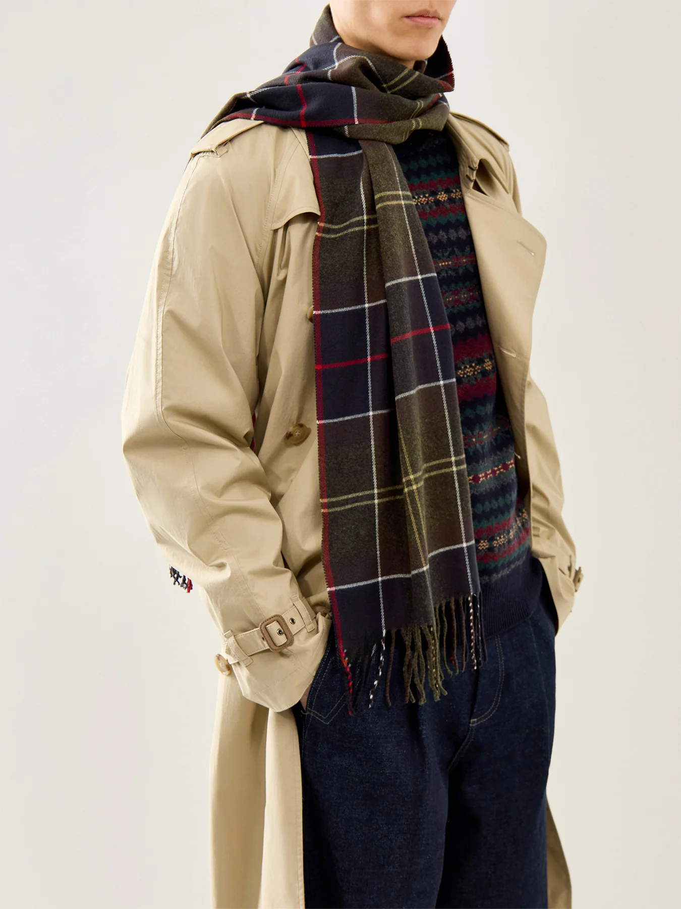 Galingale Tartan Scarf - Image 2