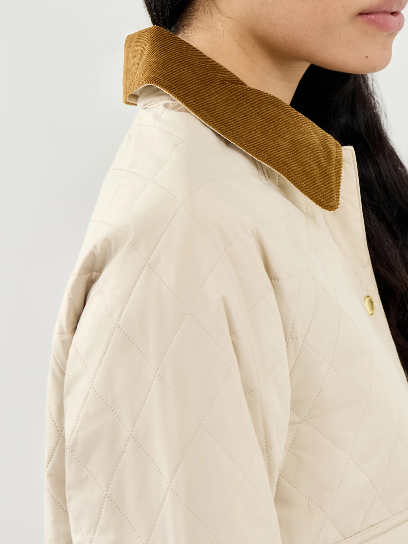 Kirby Quilted Jacket Cream - Image 3
