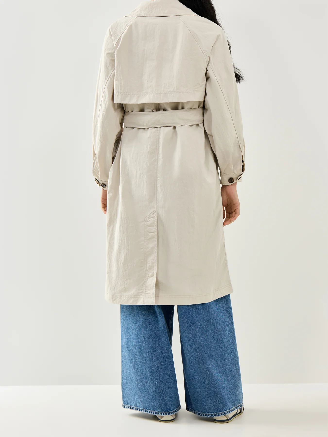 Layla Showerproof Trench Jacket Beige - Image 5