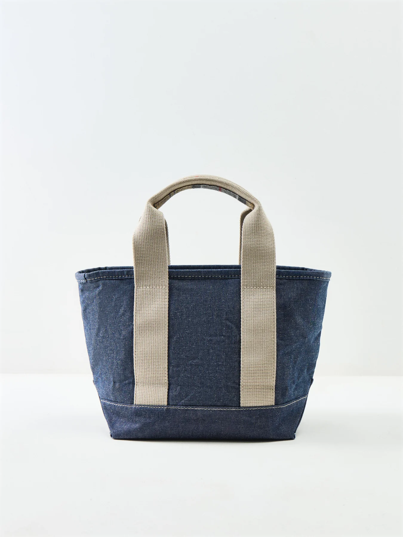 Mini Mya Denim Tote Bag Blue - Image 3