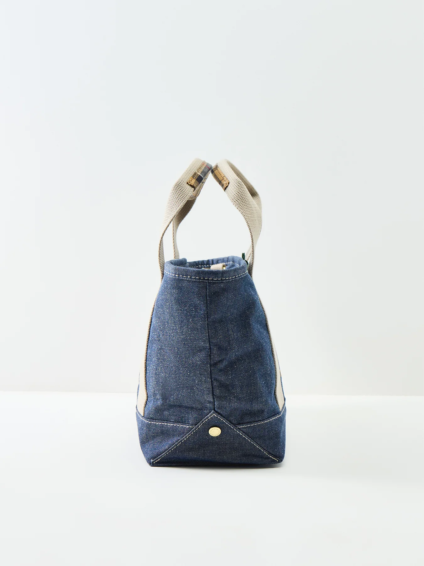 Mini Mya Denim Tote Bag Blue - Image 4