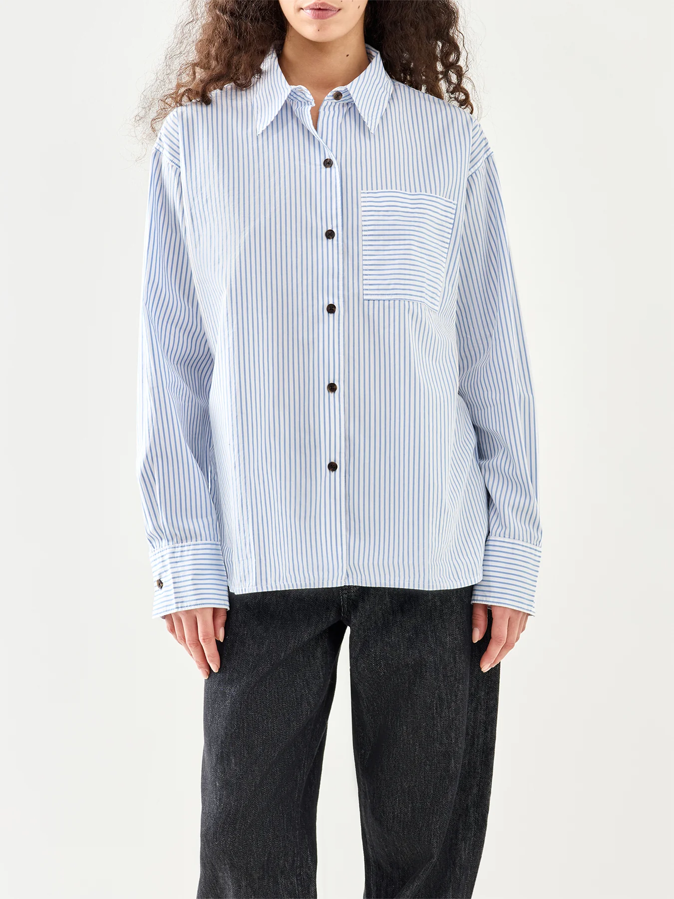 Polly Striped Shirt Chambray Stripe - Image 4