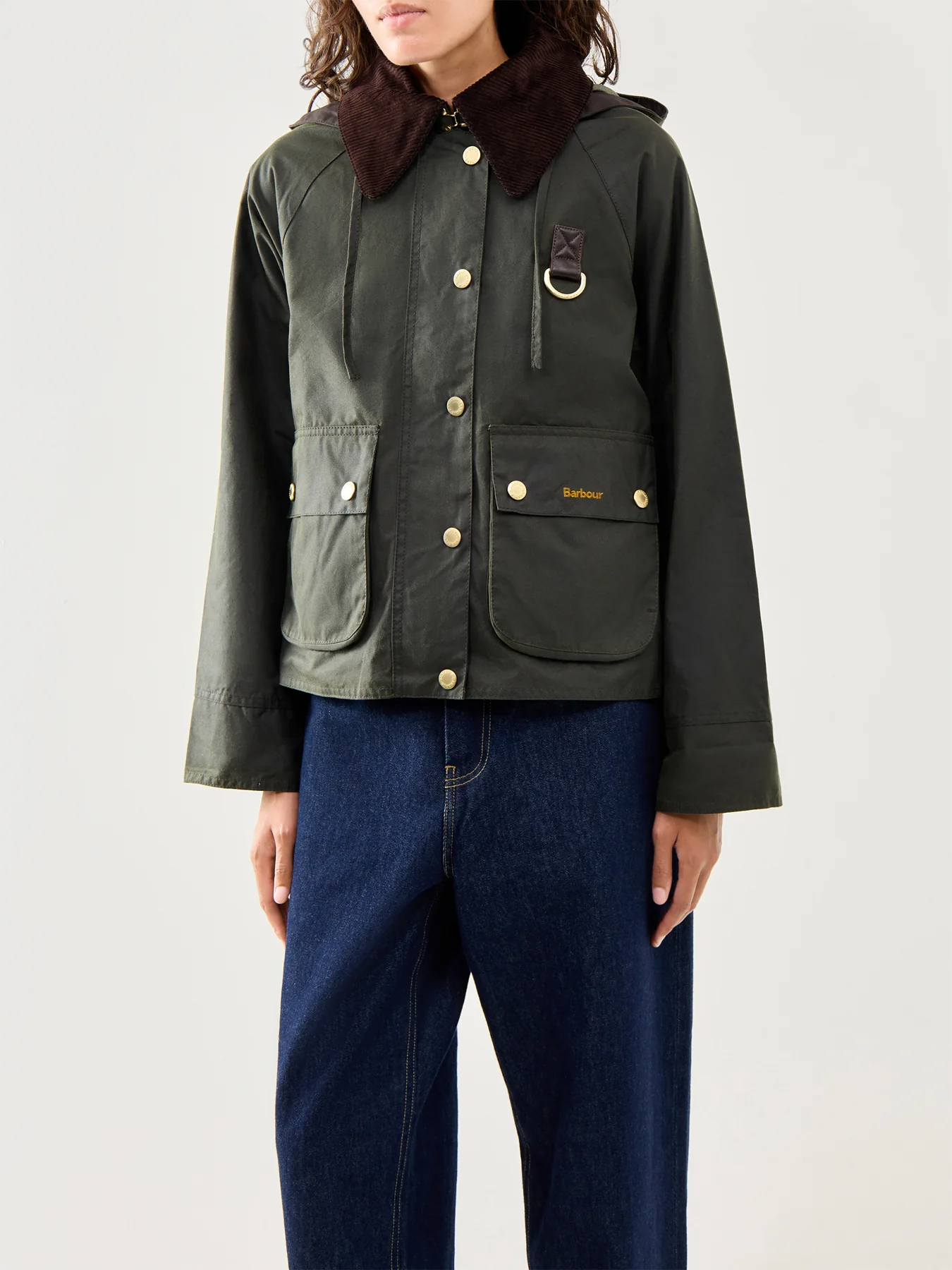 Womens Barbour Reighton Wax Jacket Fern - Image 4