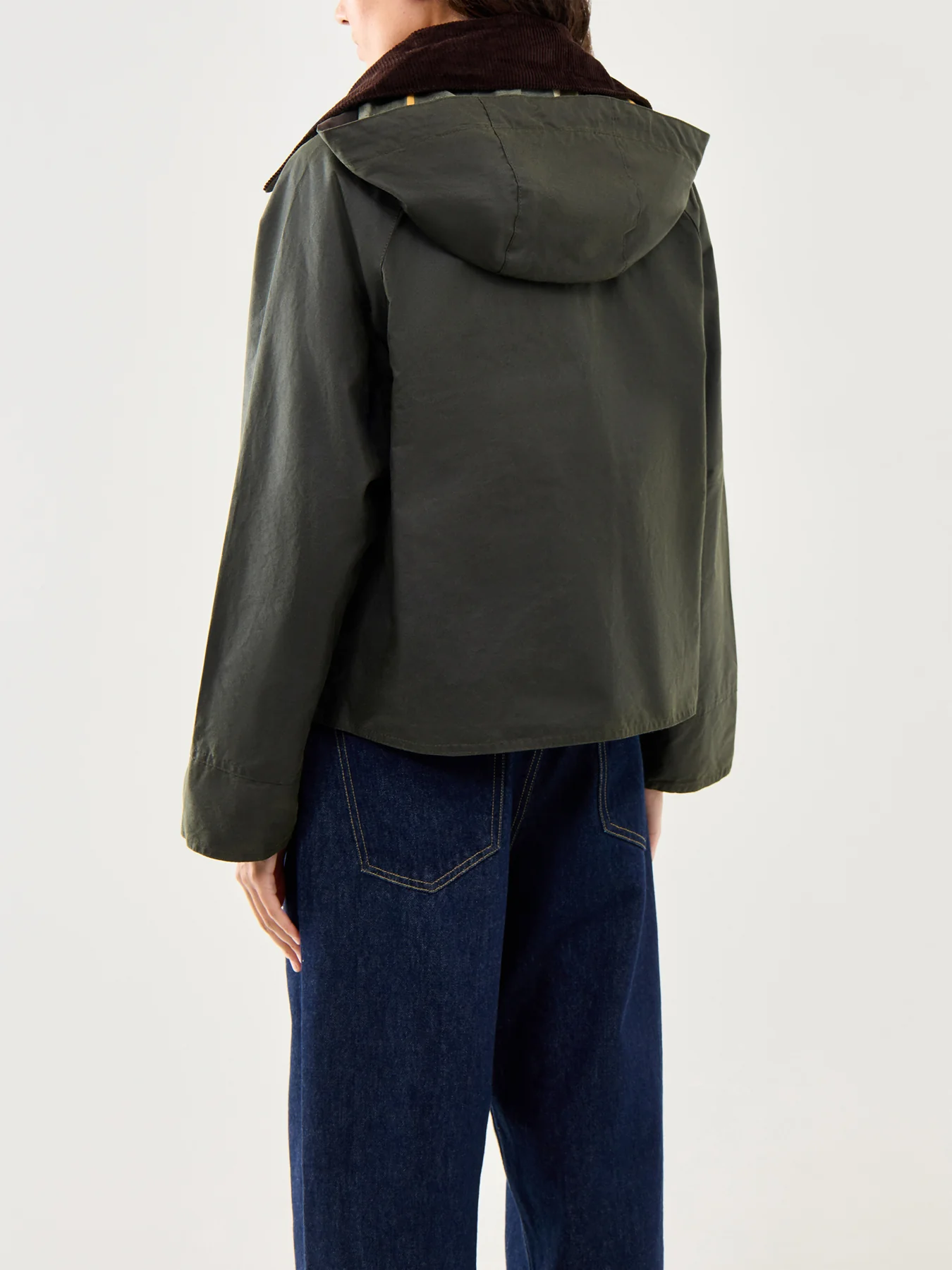 Womens Barbour Reighton Wax Jacket Fern - Image 5