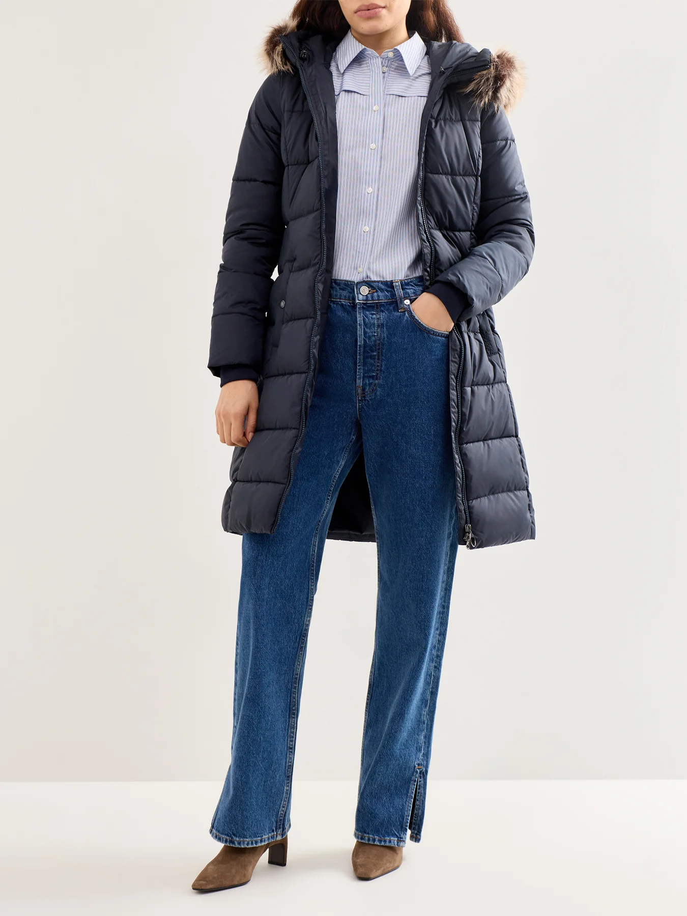 Rosoman Quilted Jacket Navy - Image 2