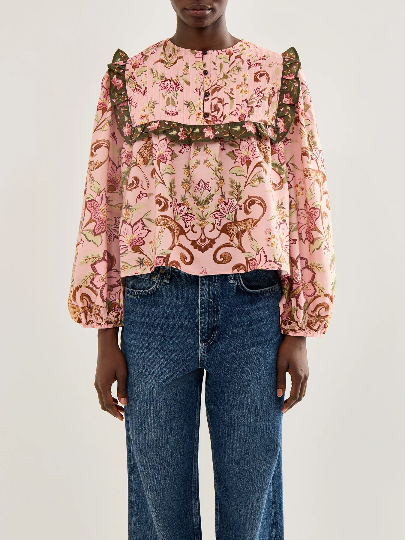 Cami Blouse Tropical Print - Image 4