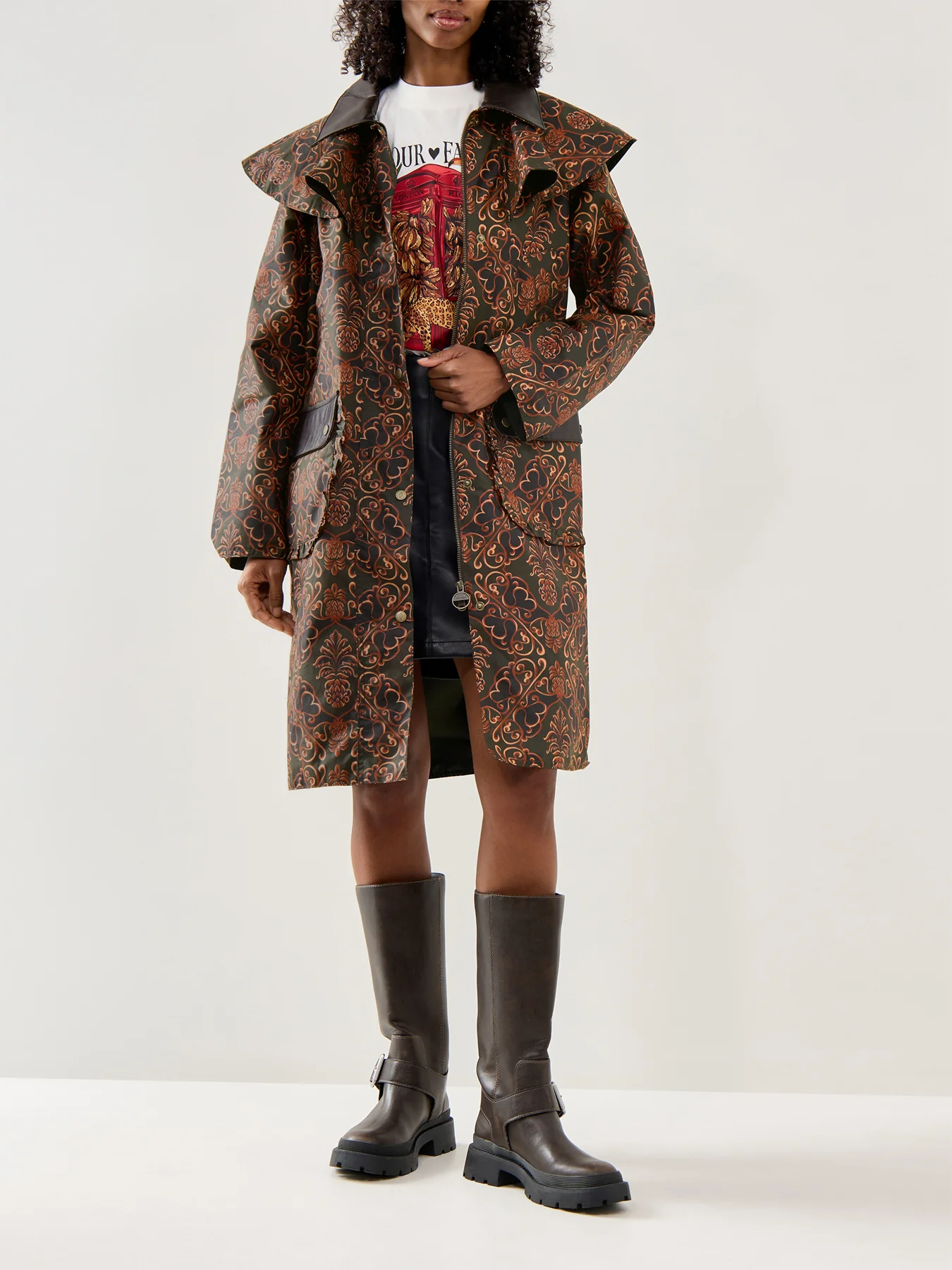 Womens Barbour X Farm Rio Luana Wax Jacket - Image 2