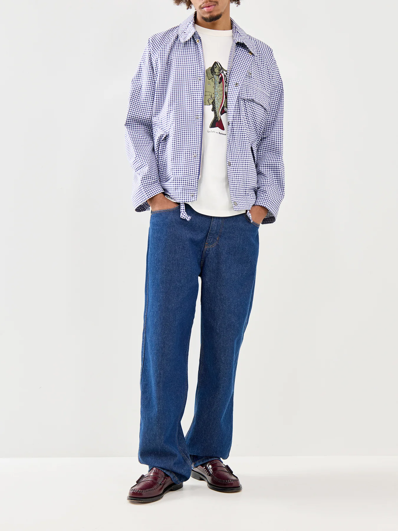 Paul Smith Loves Barbour Fishing Jacket Graphic T-Shirt - Image 2
