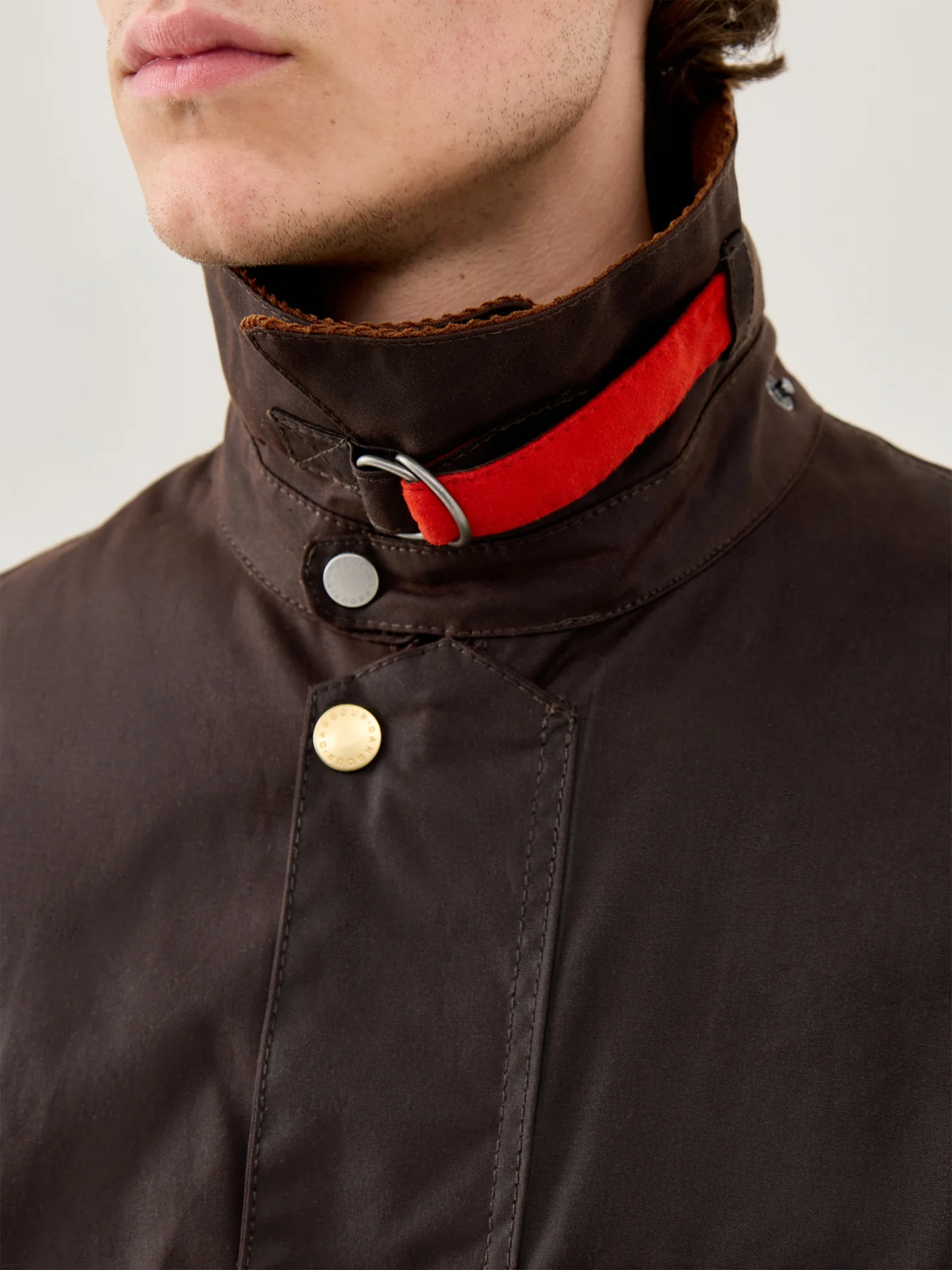 Mens Paul Smith Loves Barbour Beeston Wax Jacket Rustic - Image 3