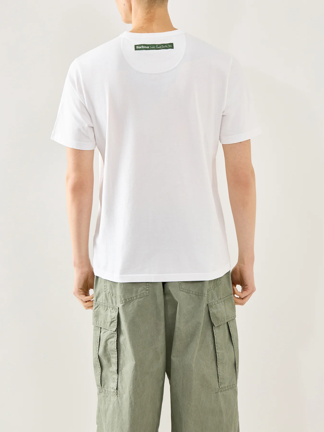 Paul Smith Loves Barbour Logo T-Shirt White - Image 5