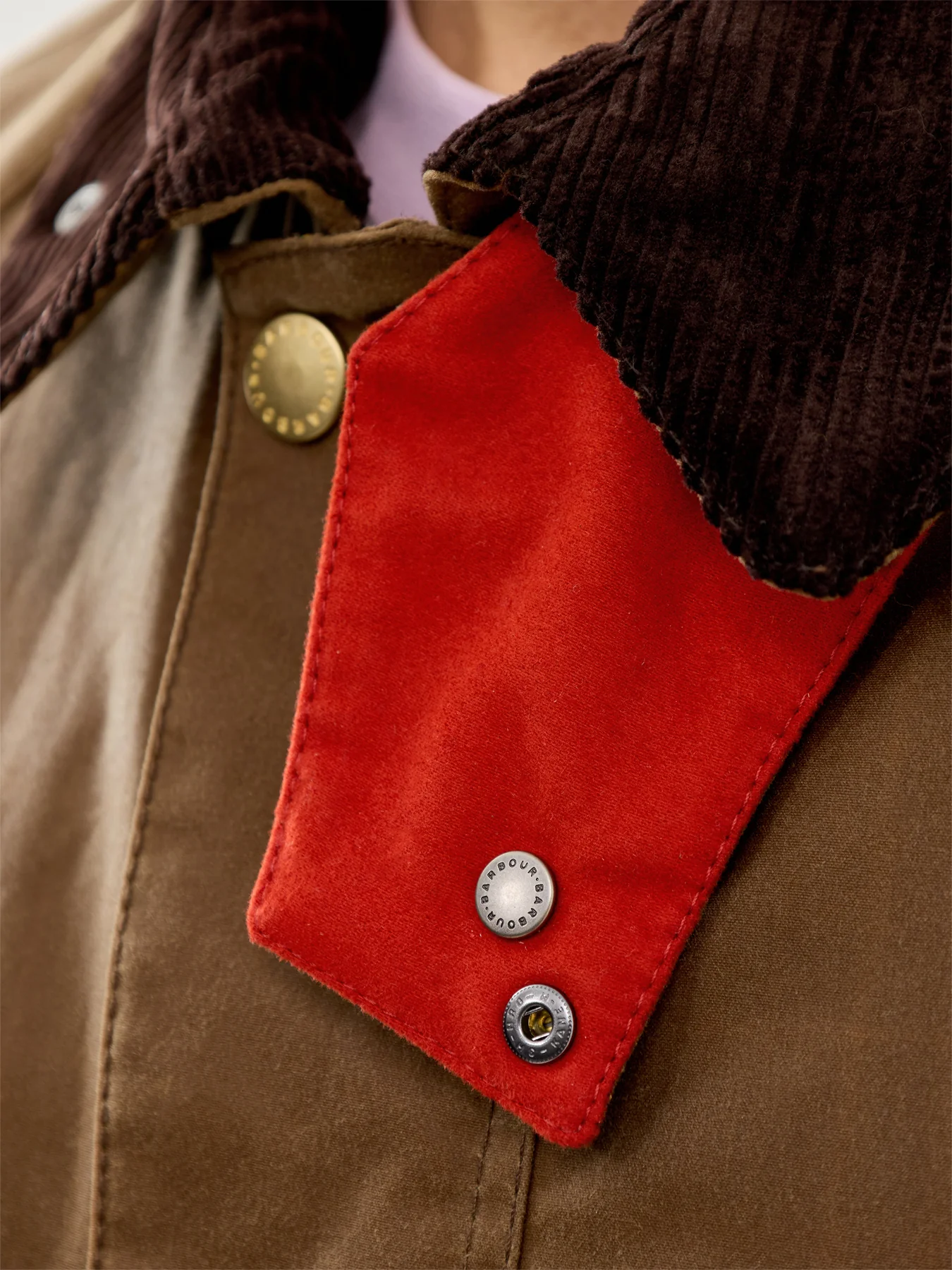 Mens Paul Smith Loves Barbour Bedale Wax Jacket Tan - Image 3