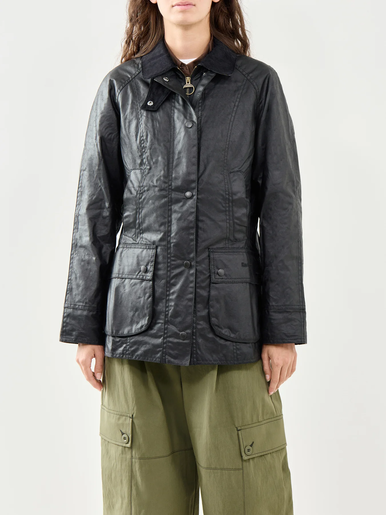 Classic Beadnell Wax Jacket Black - Image 4