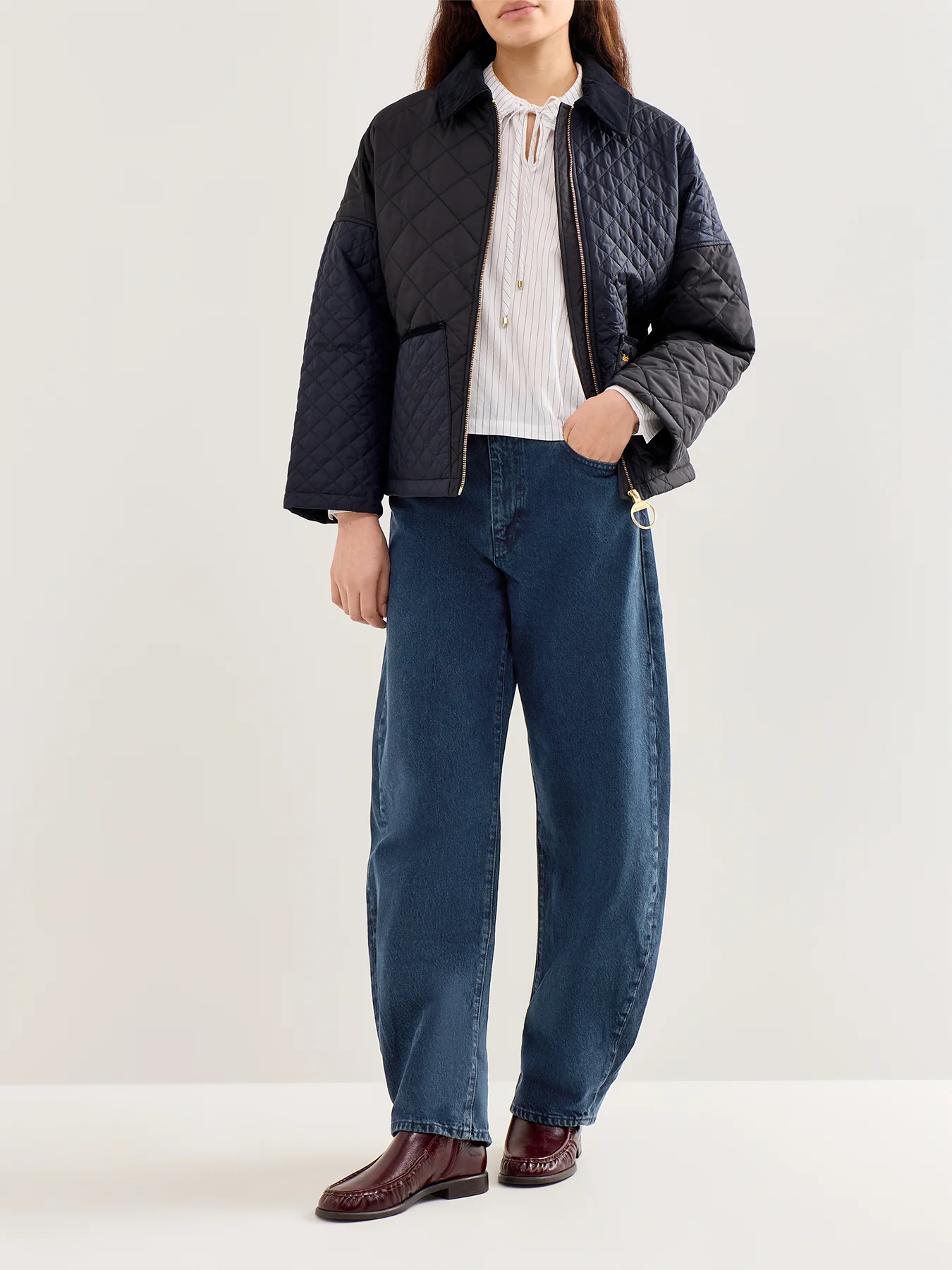 Danby Quilted Jacket Navy - Image 2