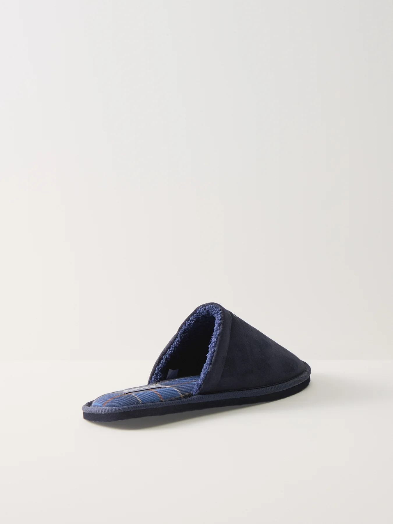 Barbour Everitt Mule Slippers Navy Suede - Image 2