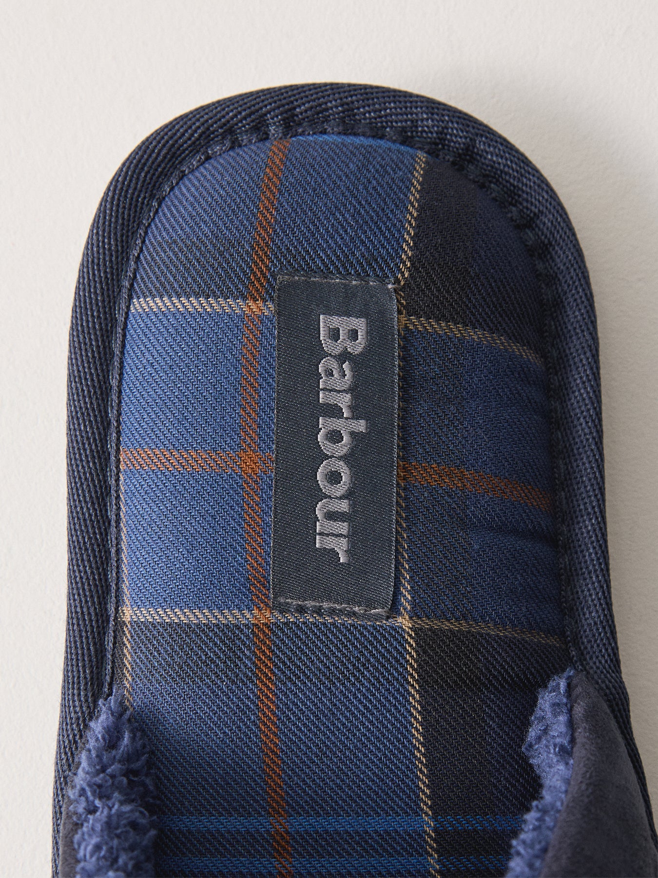 Barbour Everitt Mule Slippers Navy Suede - Image 3