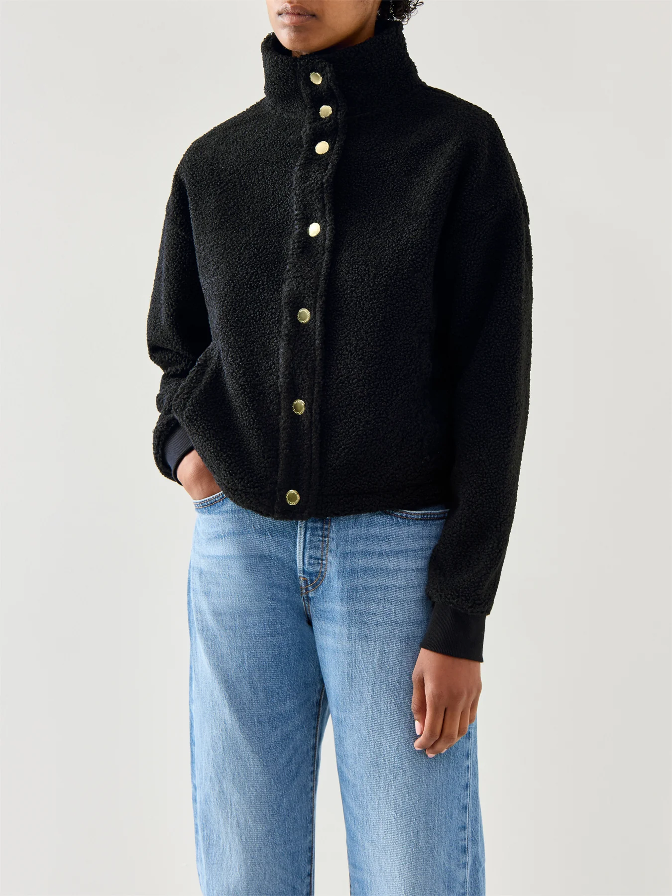 Womens Chole Fleece Black - Image 4