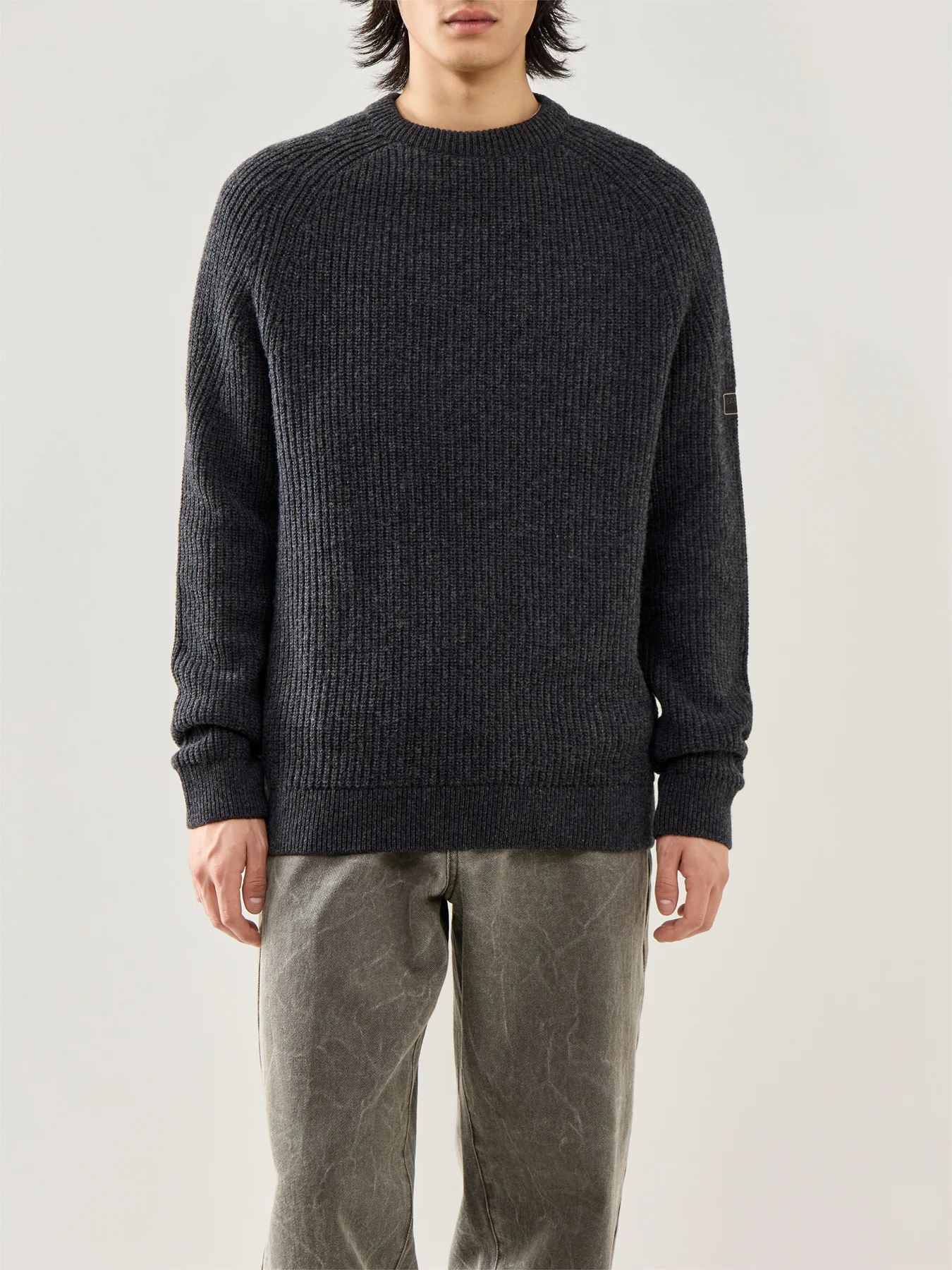 Chester Crew Knit Jumper Grey - Image 4