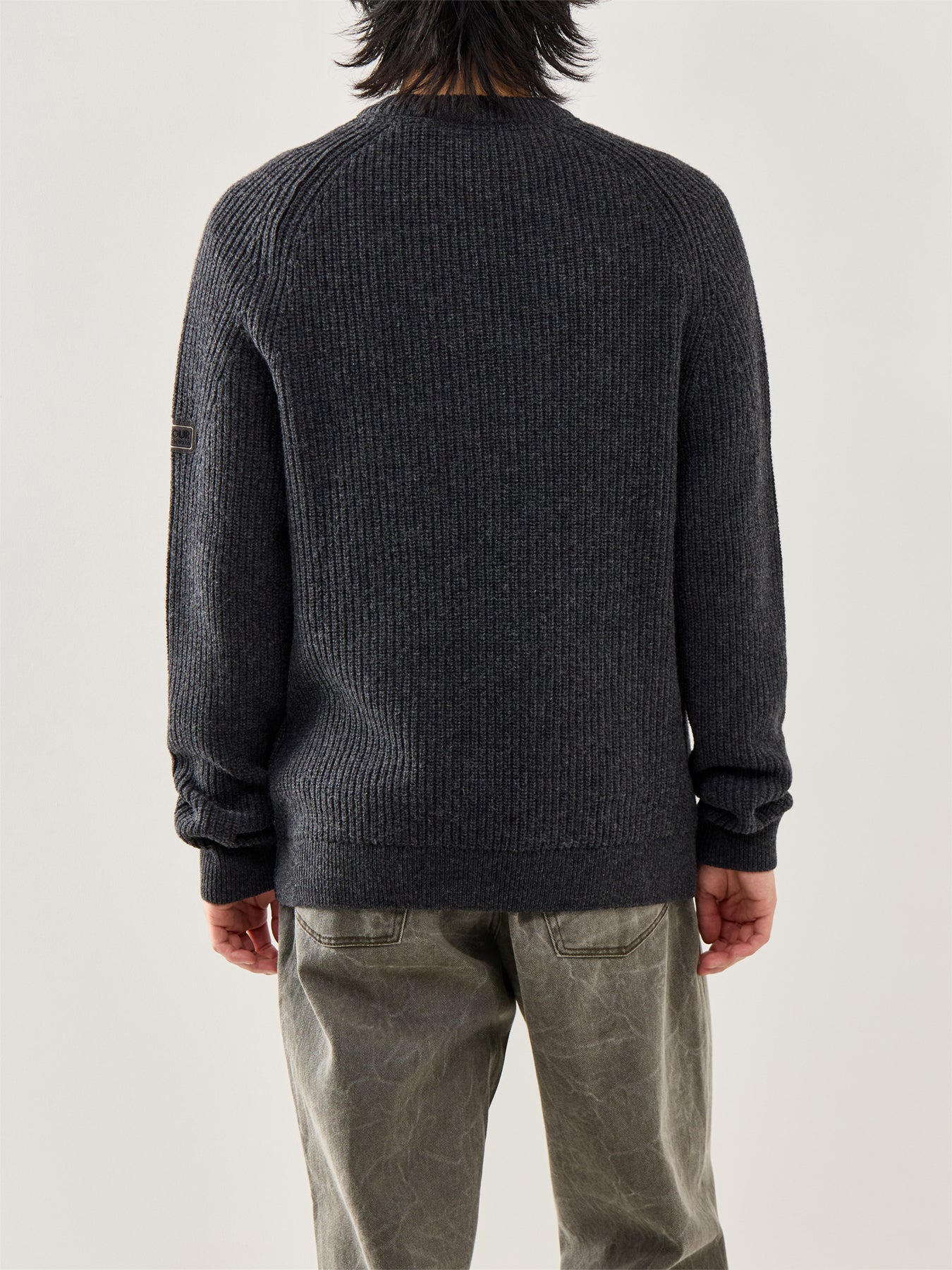 Chester Crew Knit Jumper Grey - Image 5