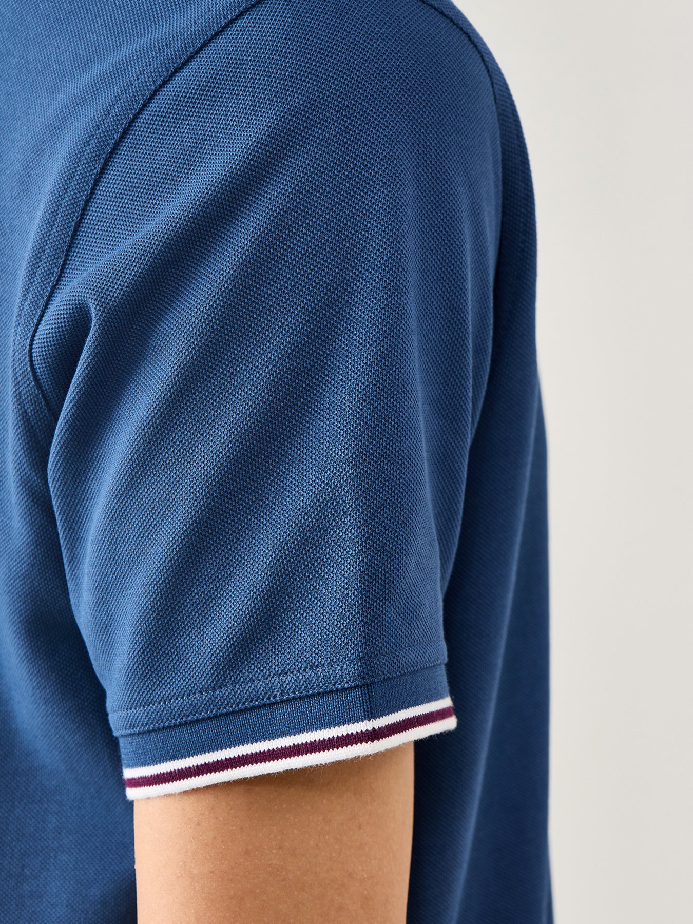 Evan Tipped Polo Shirt Blue - Image 3