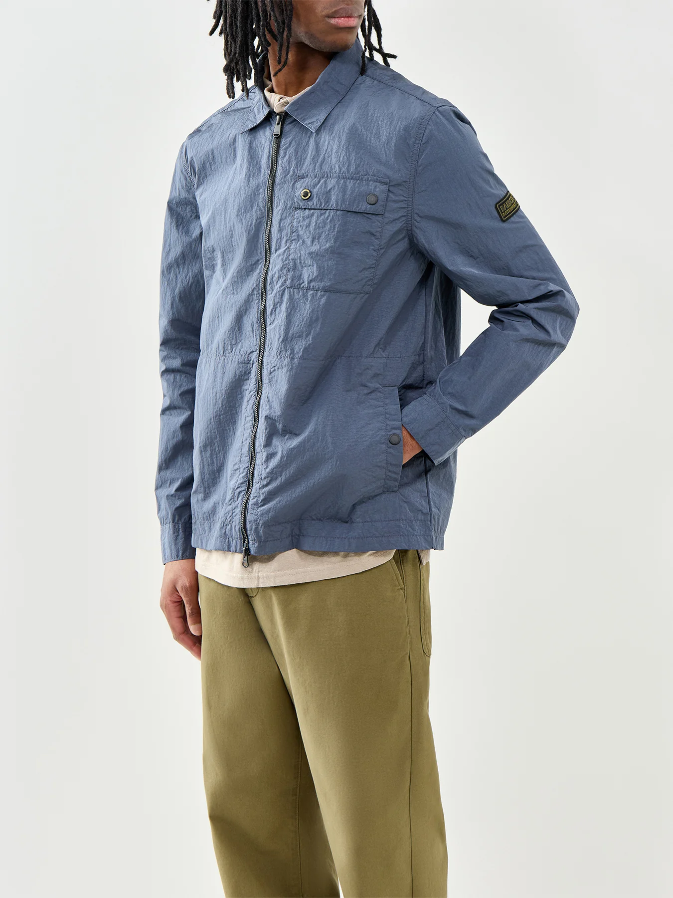 Barbour International Inline Overshirt Storm Grey - Image 4