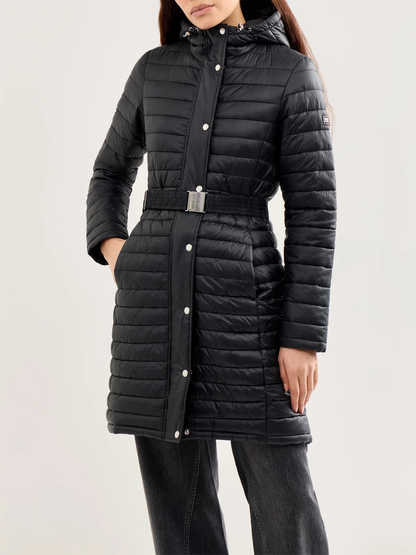 Longline Jada Puffer Jacket Black - Image 4