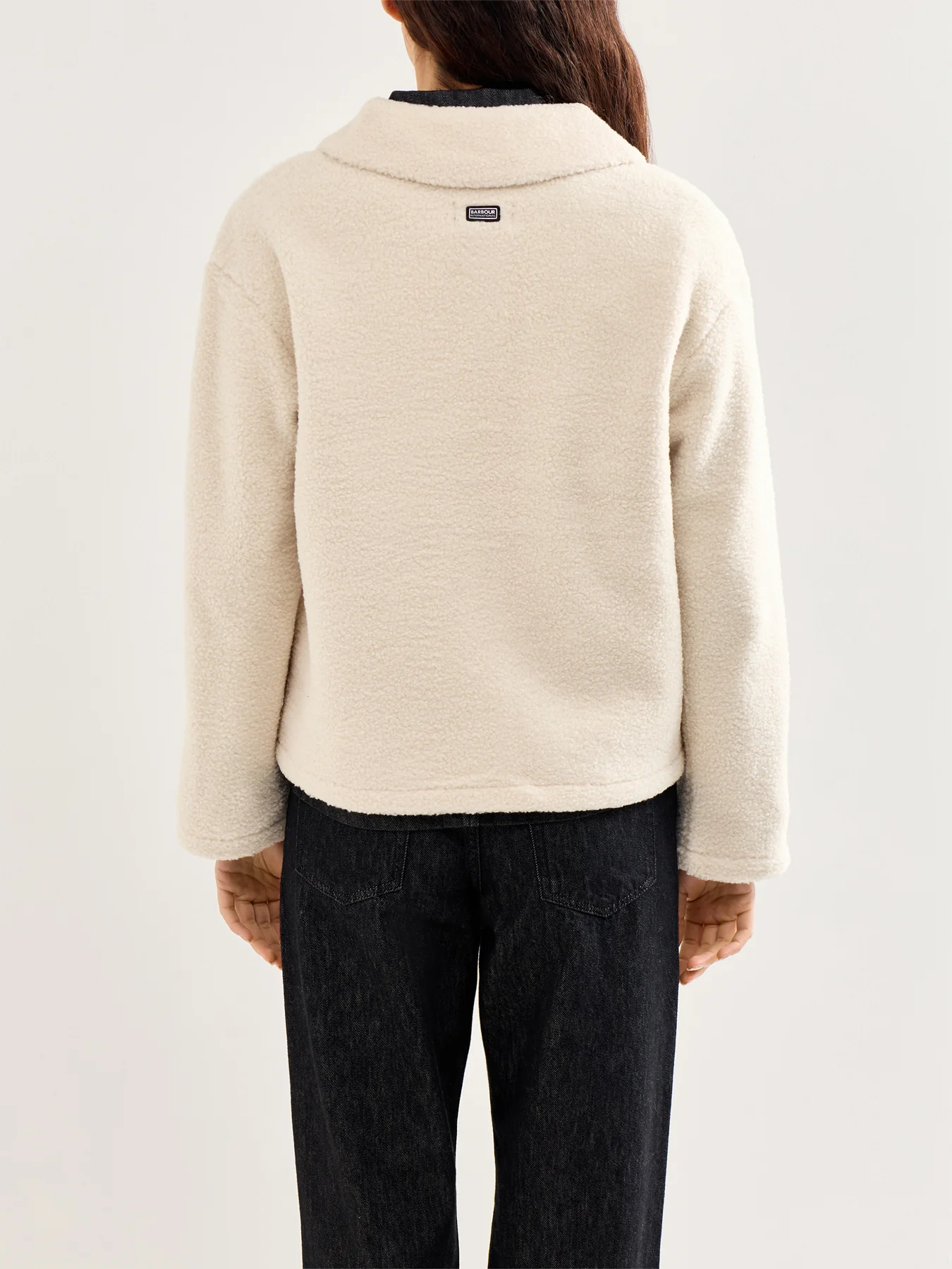 Rae Fleece Overshirt Cream - Image 5