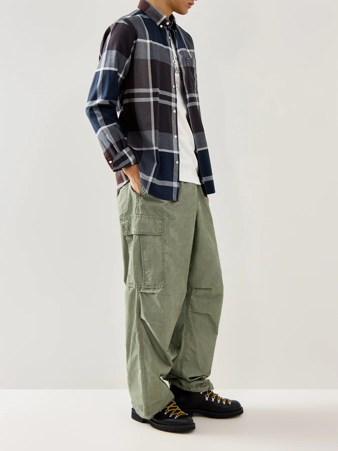 Dunoon Tailored Tartan Shirt Midnight Oak Tartan - Image 2