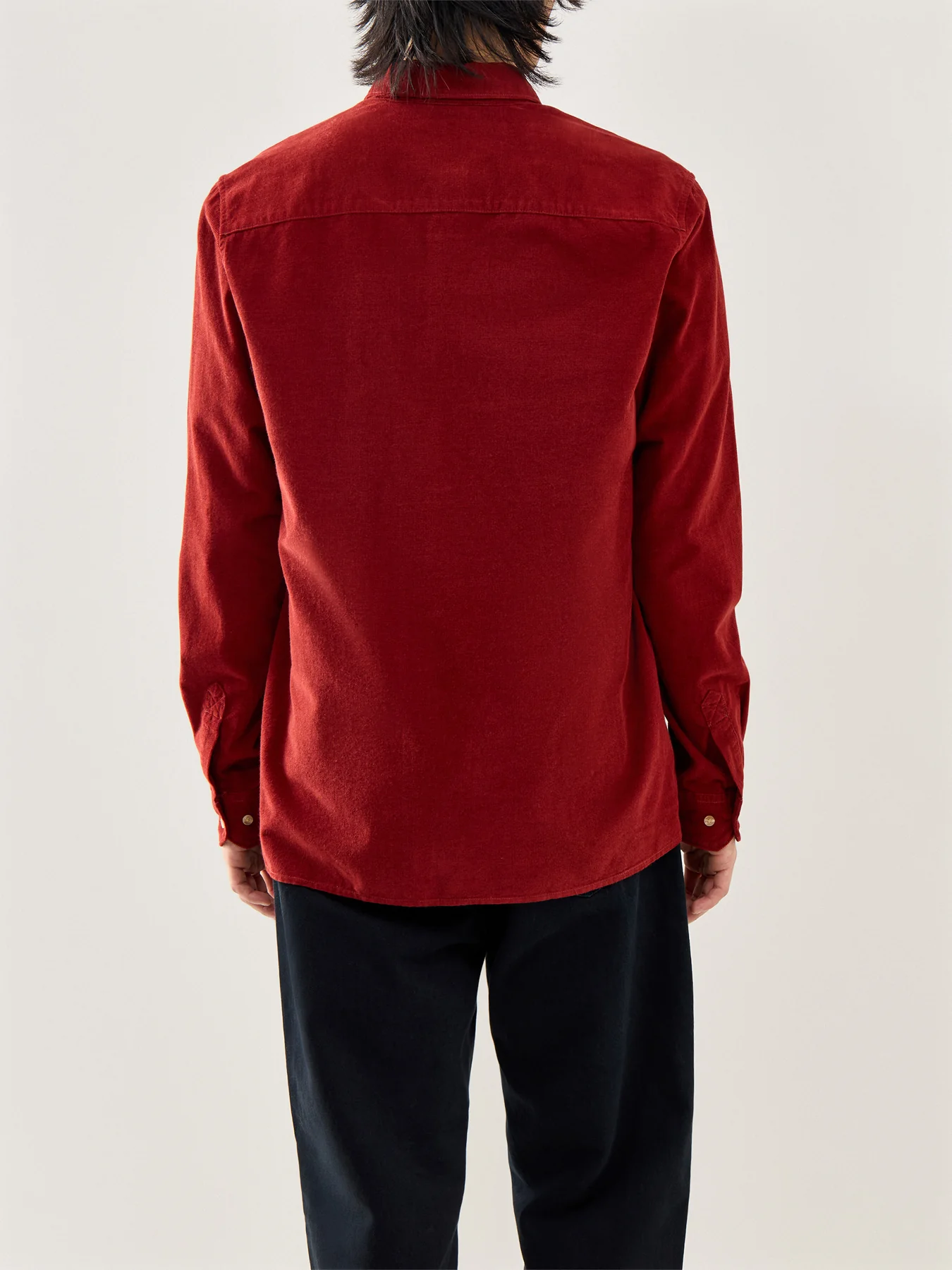 Haltcliff Cord Relaxed Shirt Red - Image 5