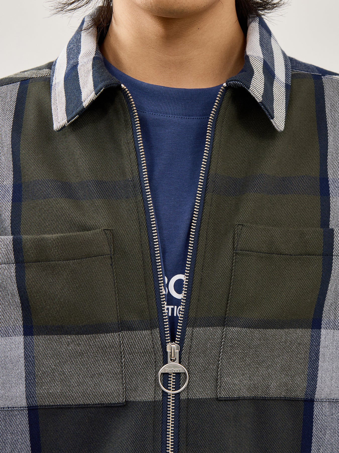 Lannich Tailored Tartan Overshirt Multi - Image 3