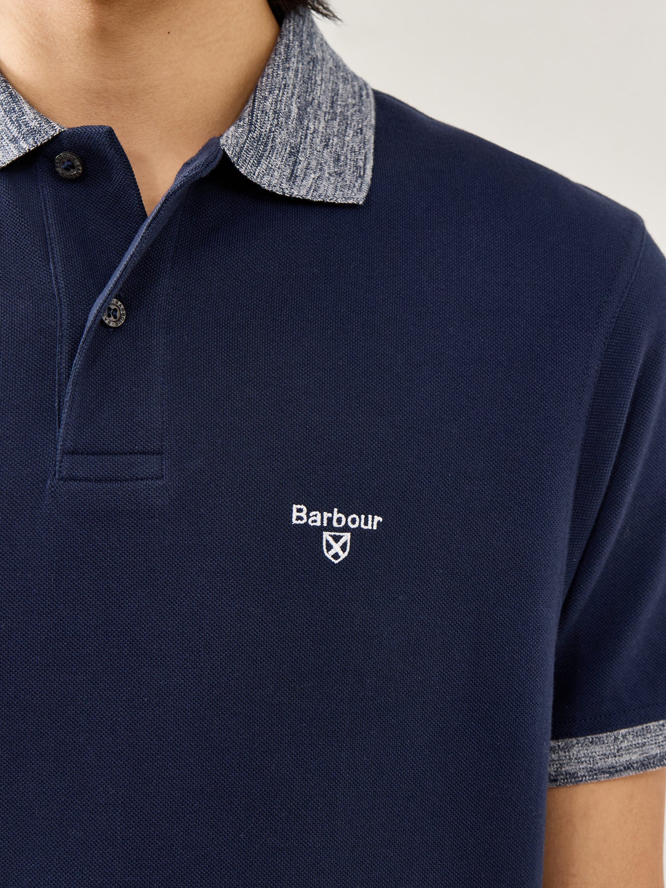 Tailored Polo Shirt Navy - Image 3