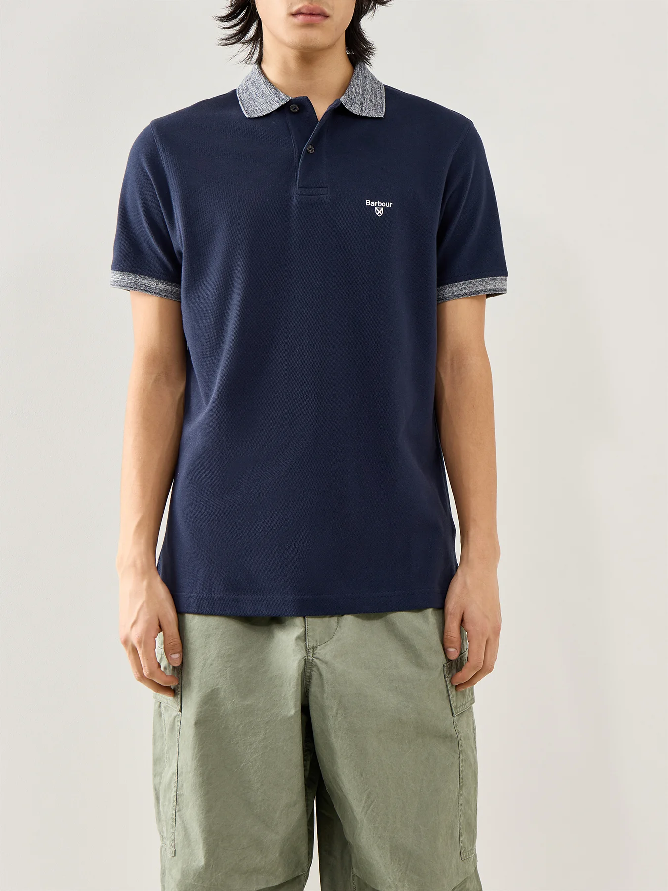 Tailored Polo Shirt Navy - Image 4