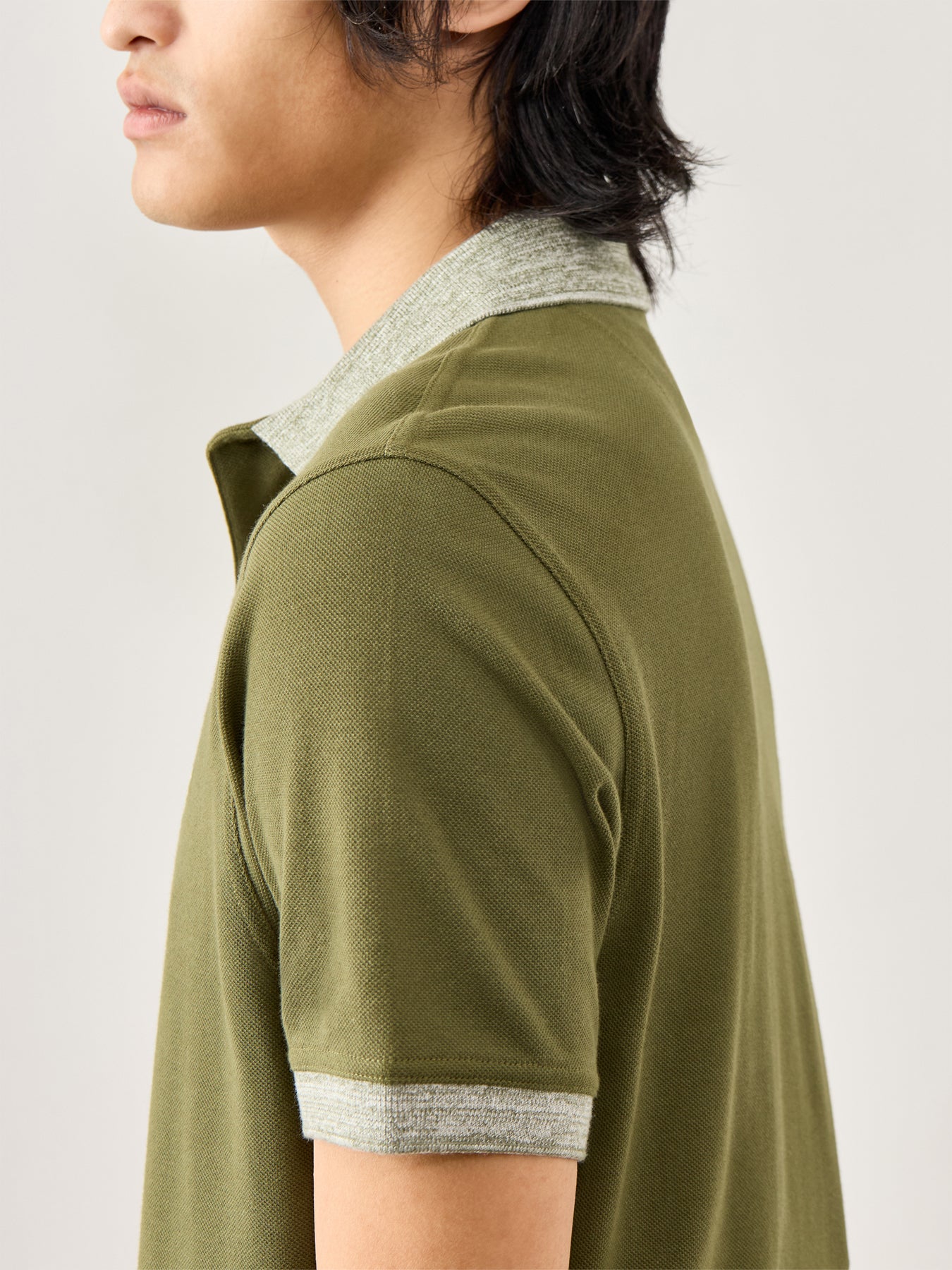 Marlton Tailored Polo Shirt Olive - Image 3