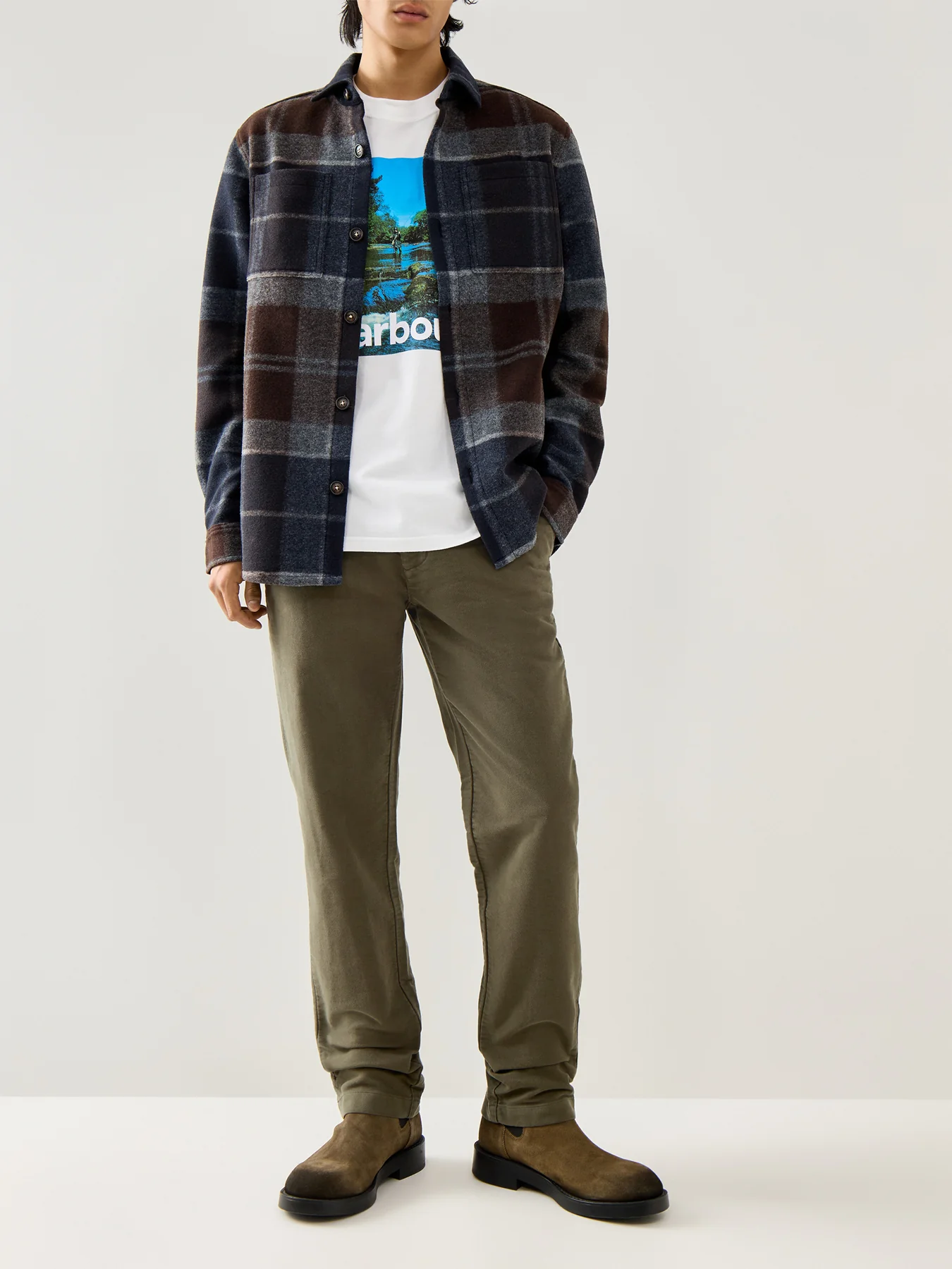 Moleskin Tailored Trouser Dark Olive - Image 2