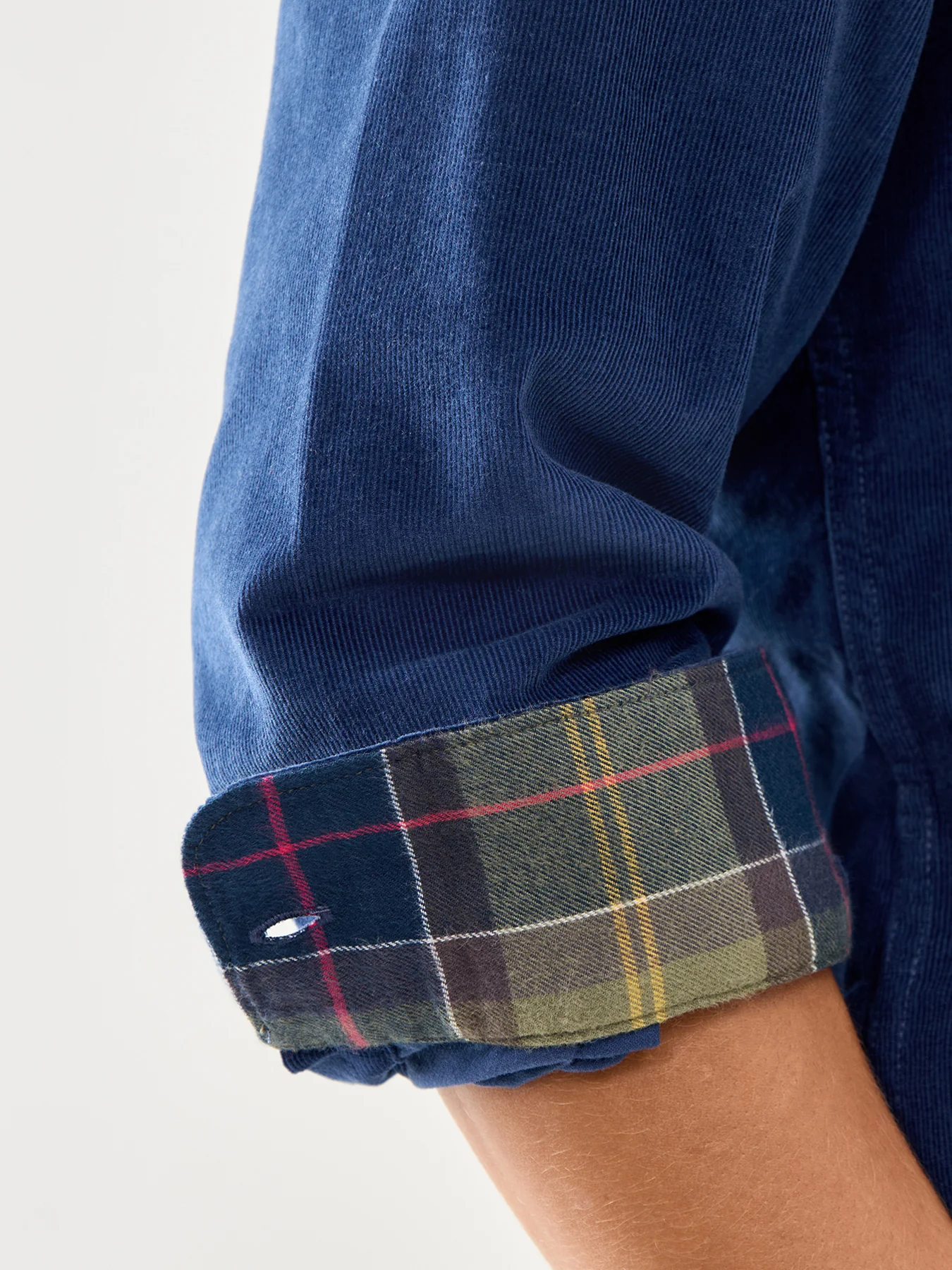 Ramsey Tailored Cotton Cord Shirt Denim - Image 3