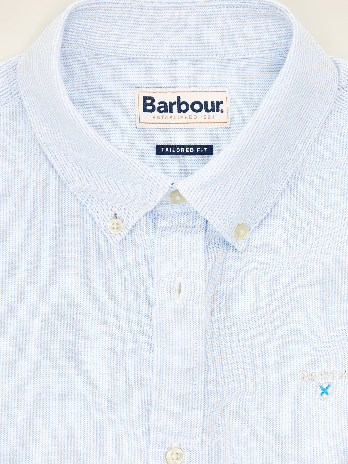 Striped Oxtown Short Sleeve Shirt Blue - Image 3