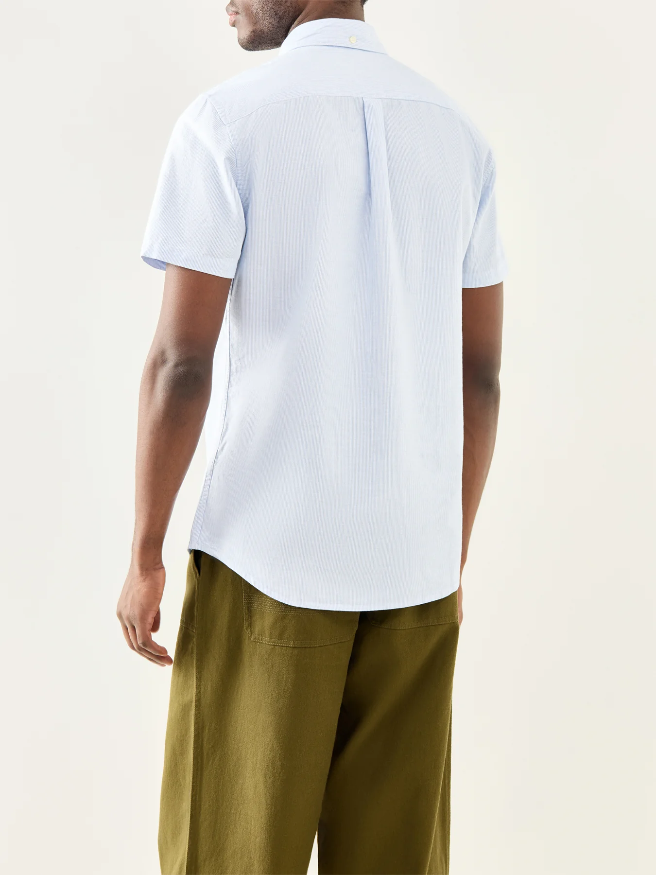 Striped Oxtown Short Sleeve Shirt Blue - Image 5