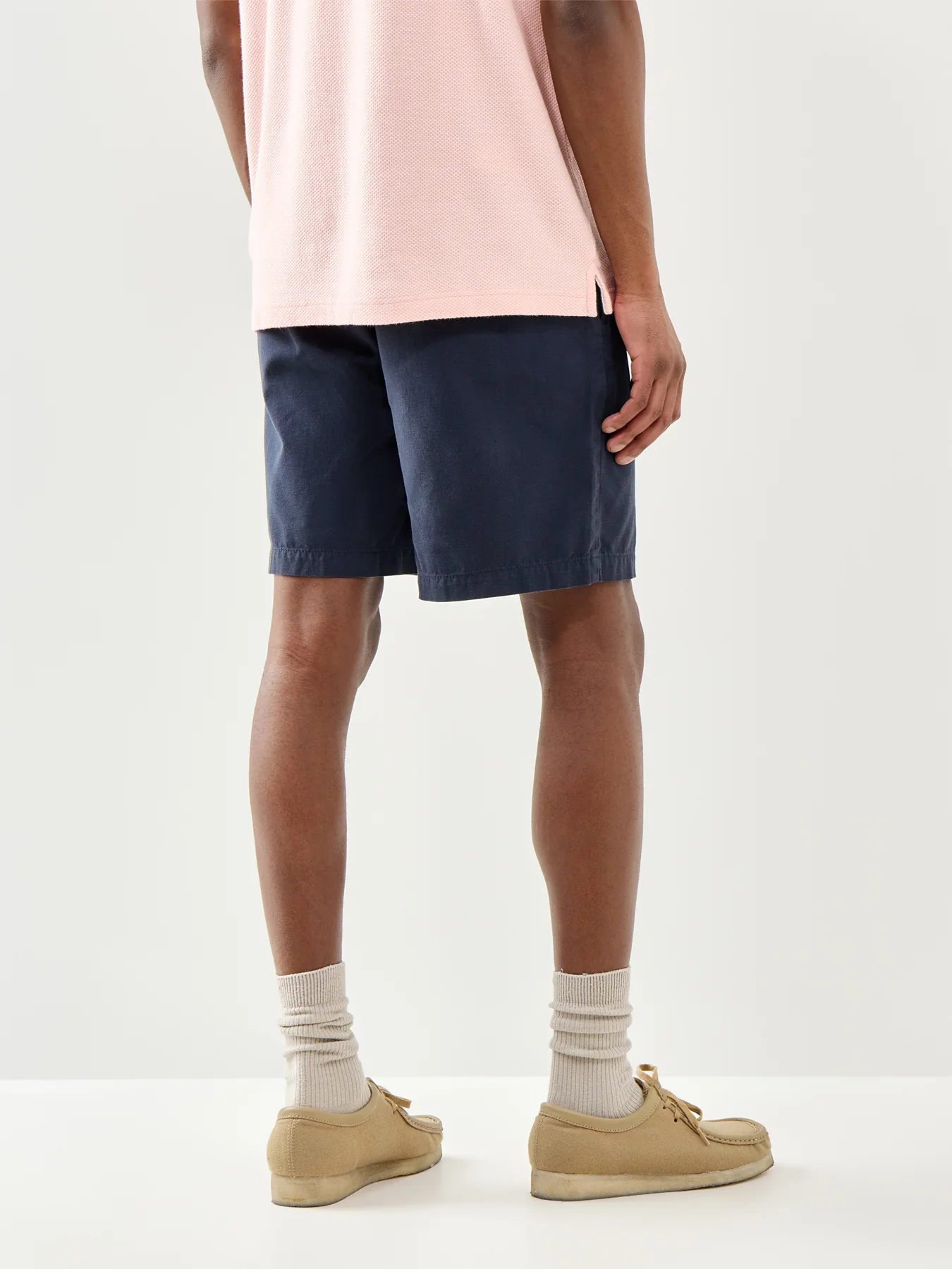 Barbour Washed Oxford Relaxed Shorts Navy - Image 5