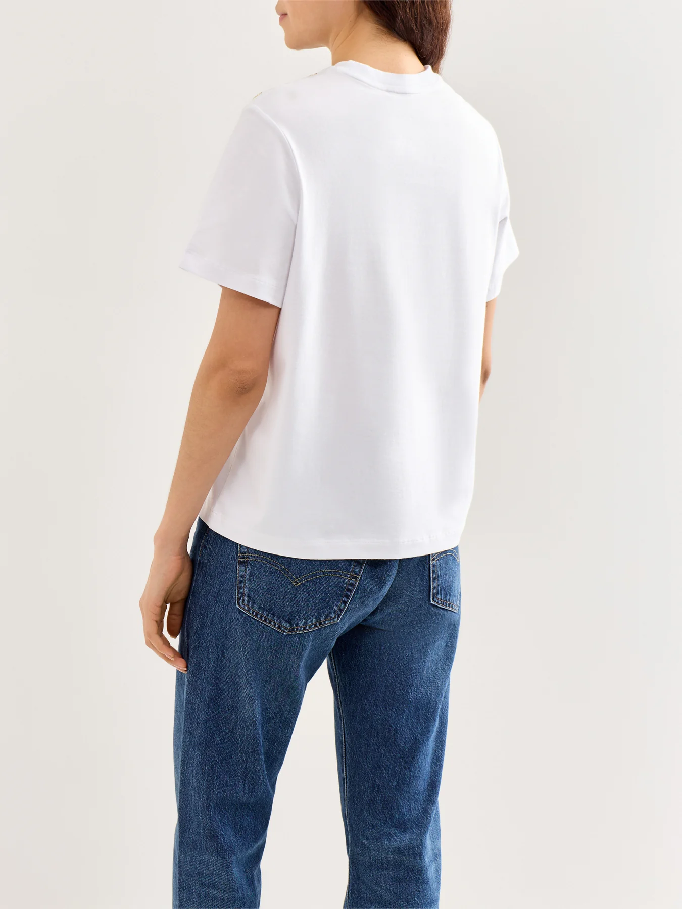 Marla Cotton T-Shirt White - Image 5