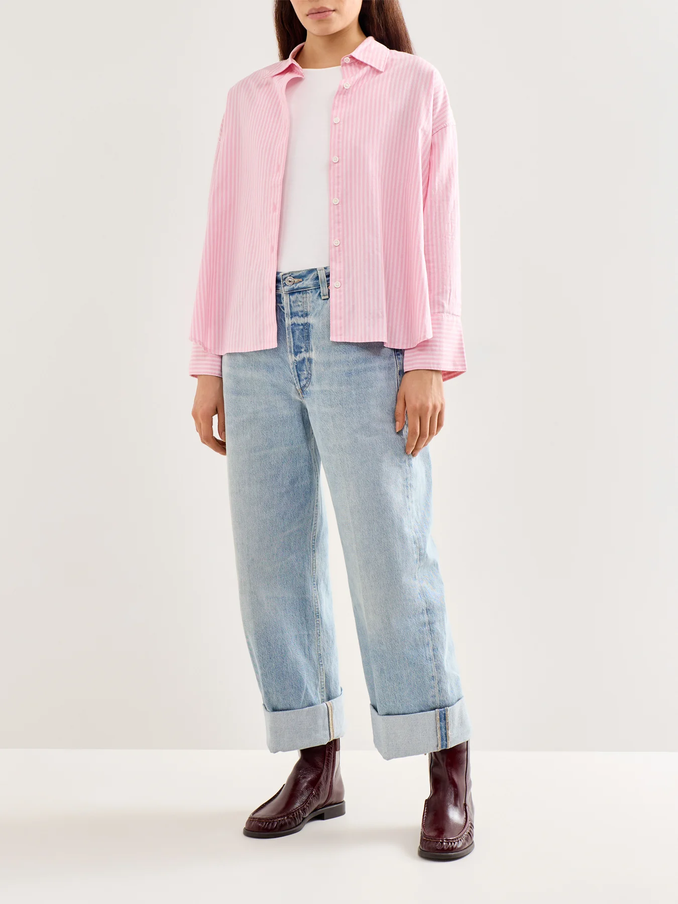 Rosie Button Shirt Pink - Image 2