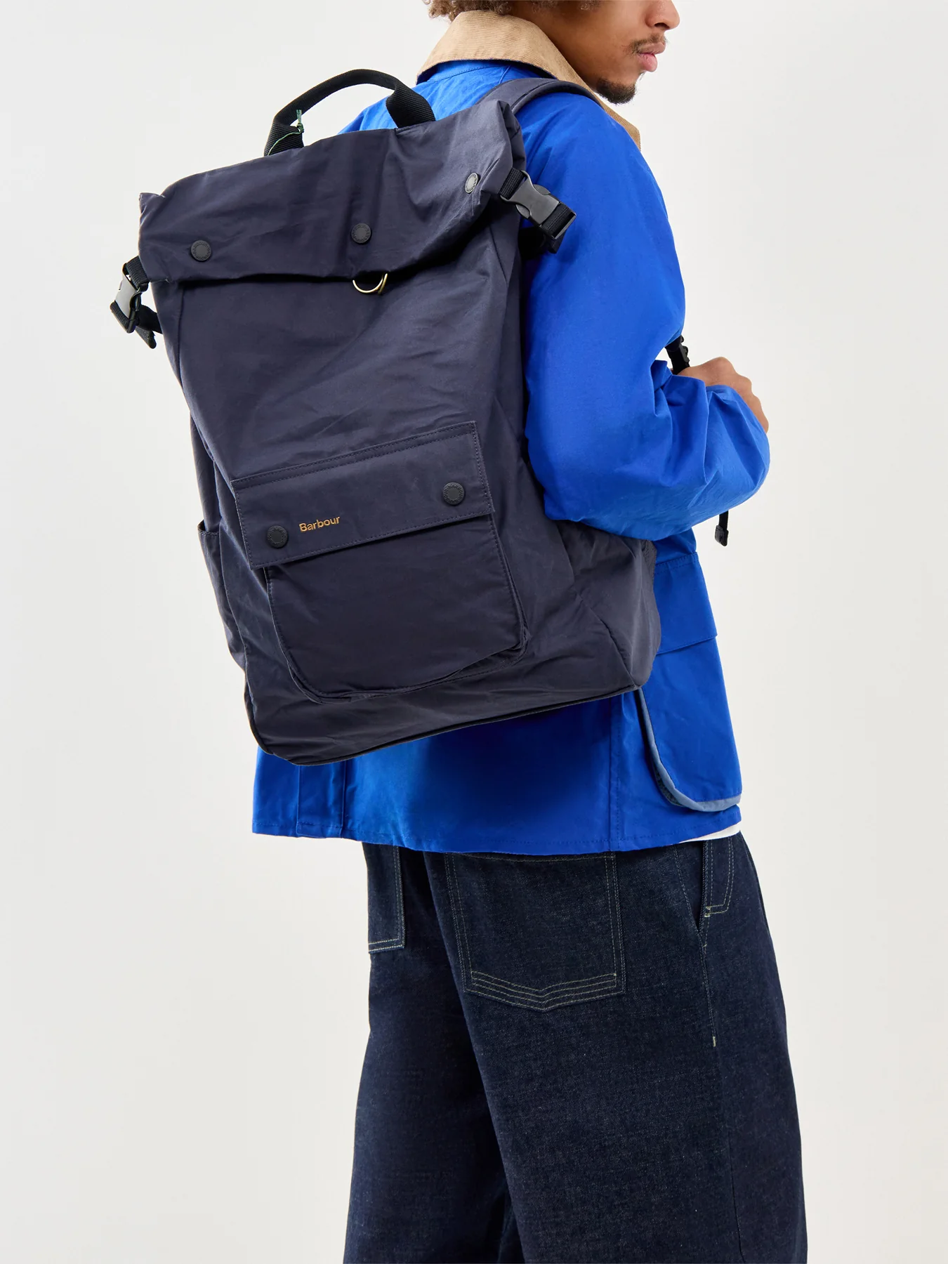 Transport Foldover Backpack Bag Navy - Image 2