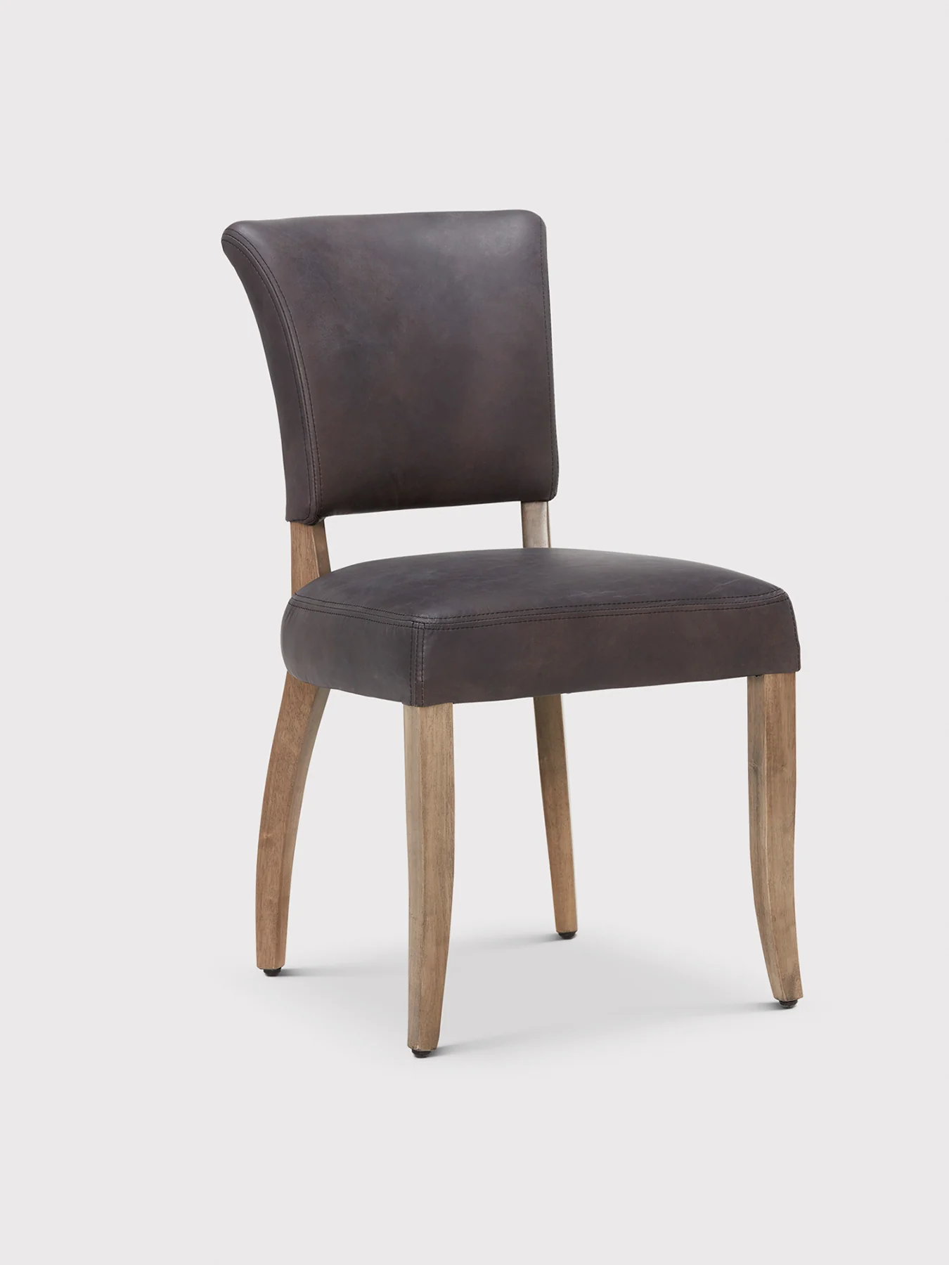 Mimi Brown Leather Dining Chair With Stud Detail - Image 2