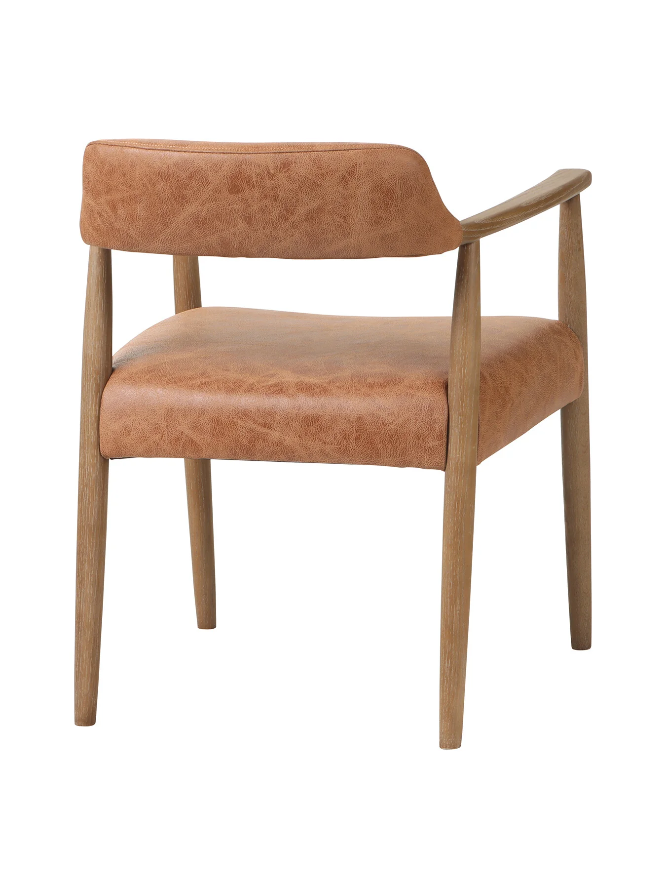 Brown Alden Neutral Fabric Dining Chair - Image 4