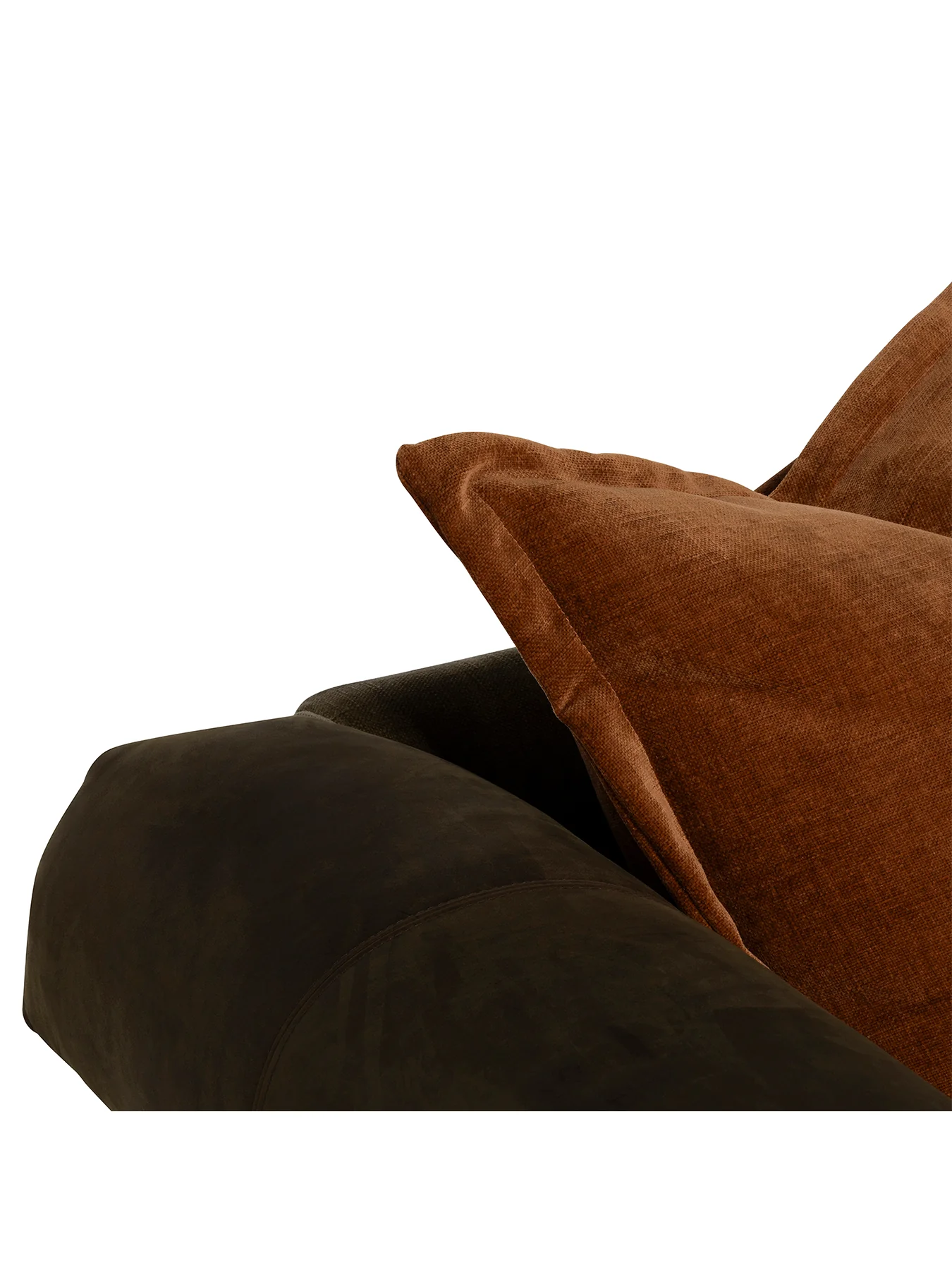 Bertie Leather Armchair With Fabric Seat - Image 4