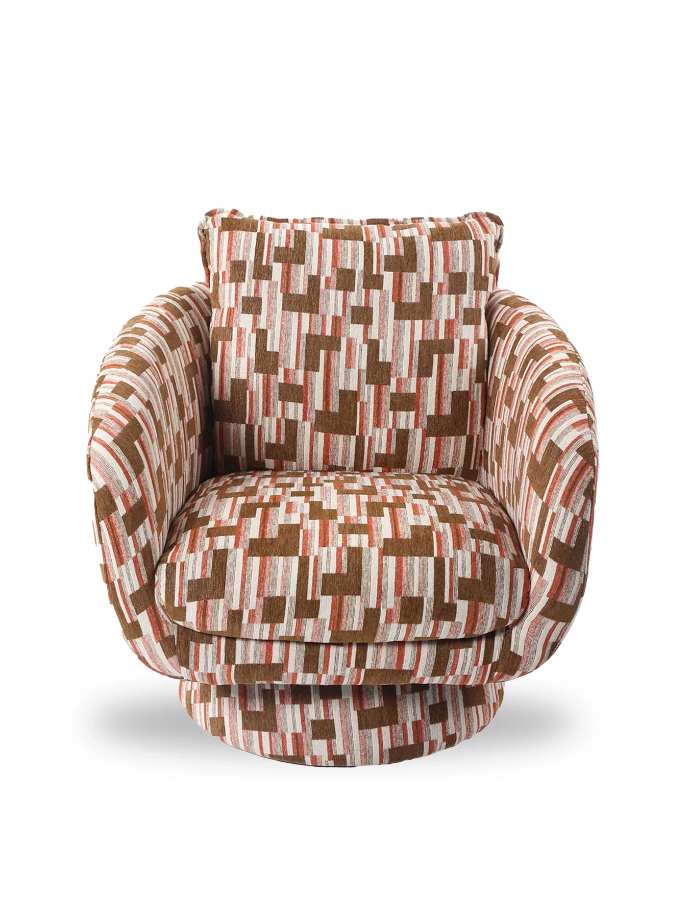 Francois Swivel Chair Brown - Image 3