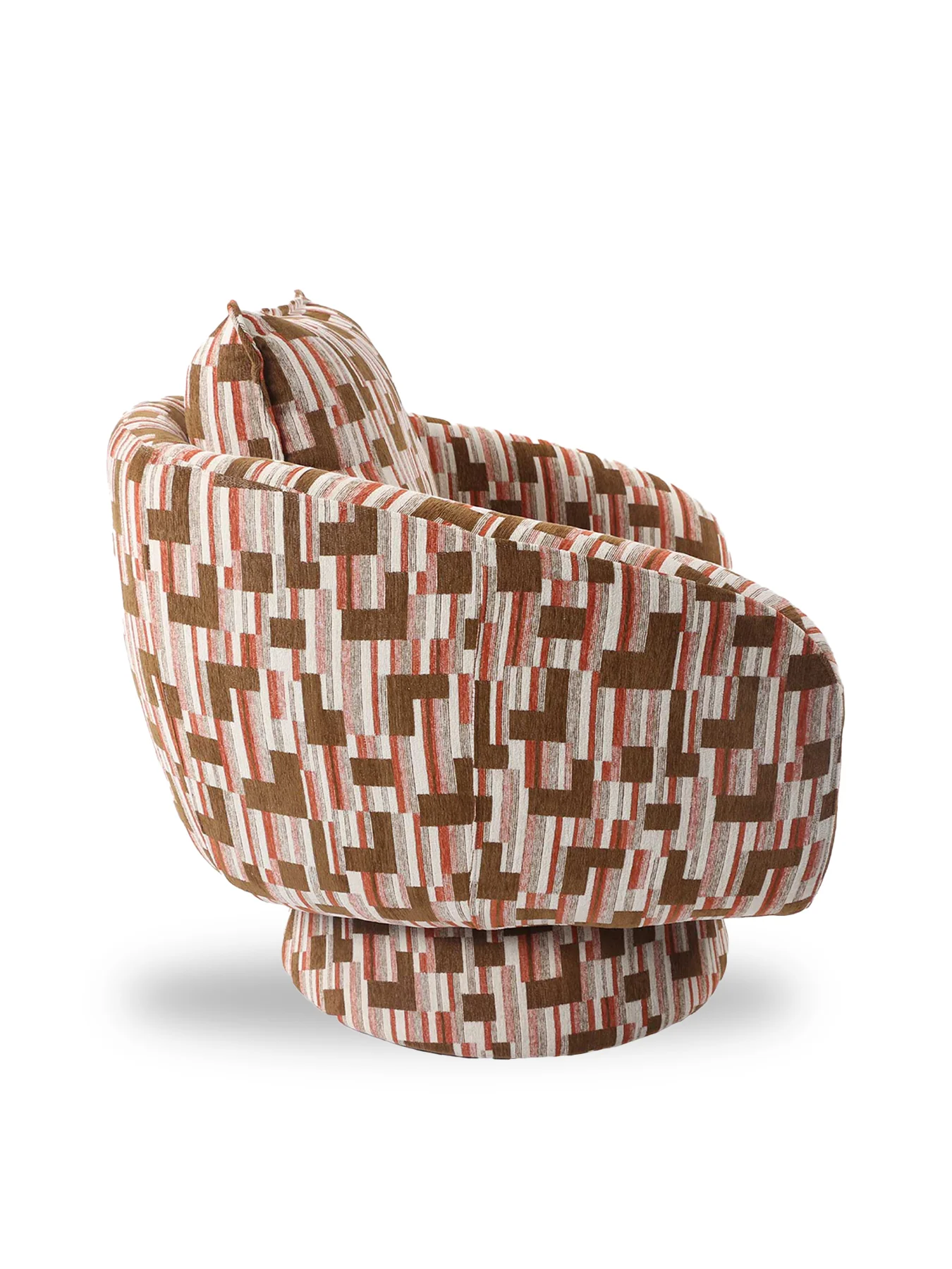 Francois Swivel Chair Brown - Image 4