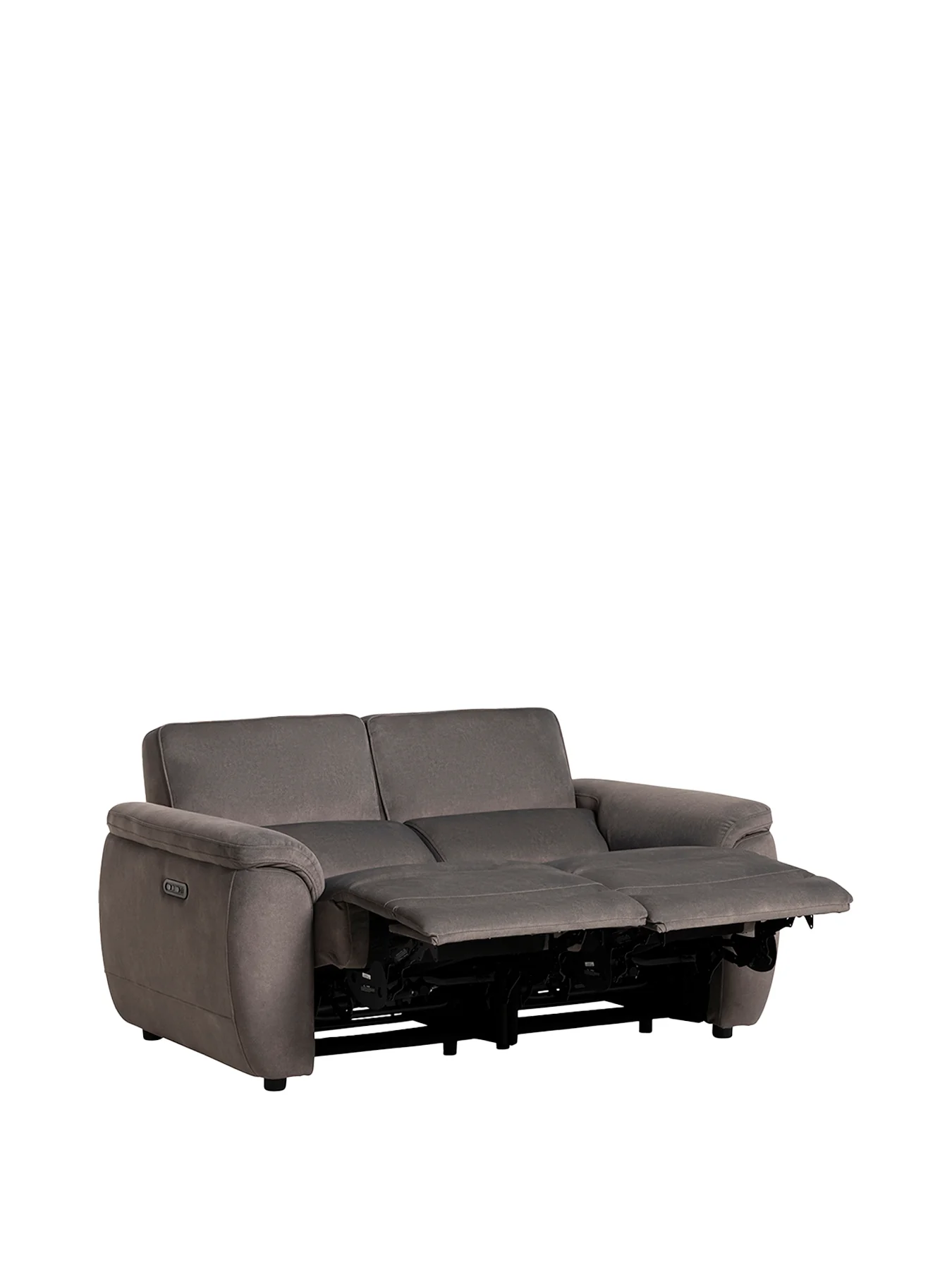 Glendale Fabric Electric Recliner 2 Seater Sofa Brown - Image 3