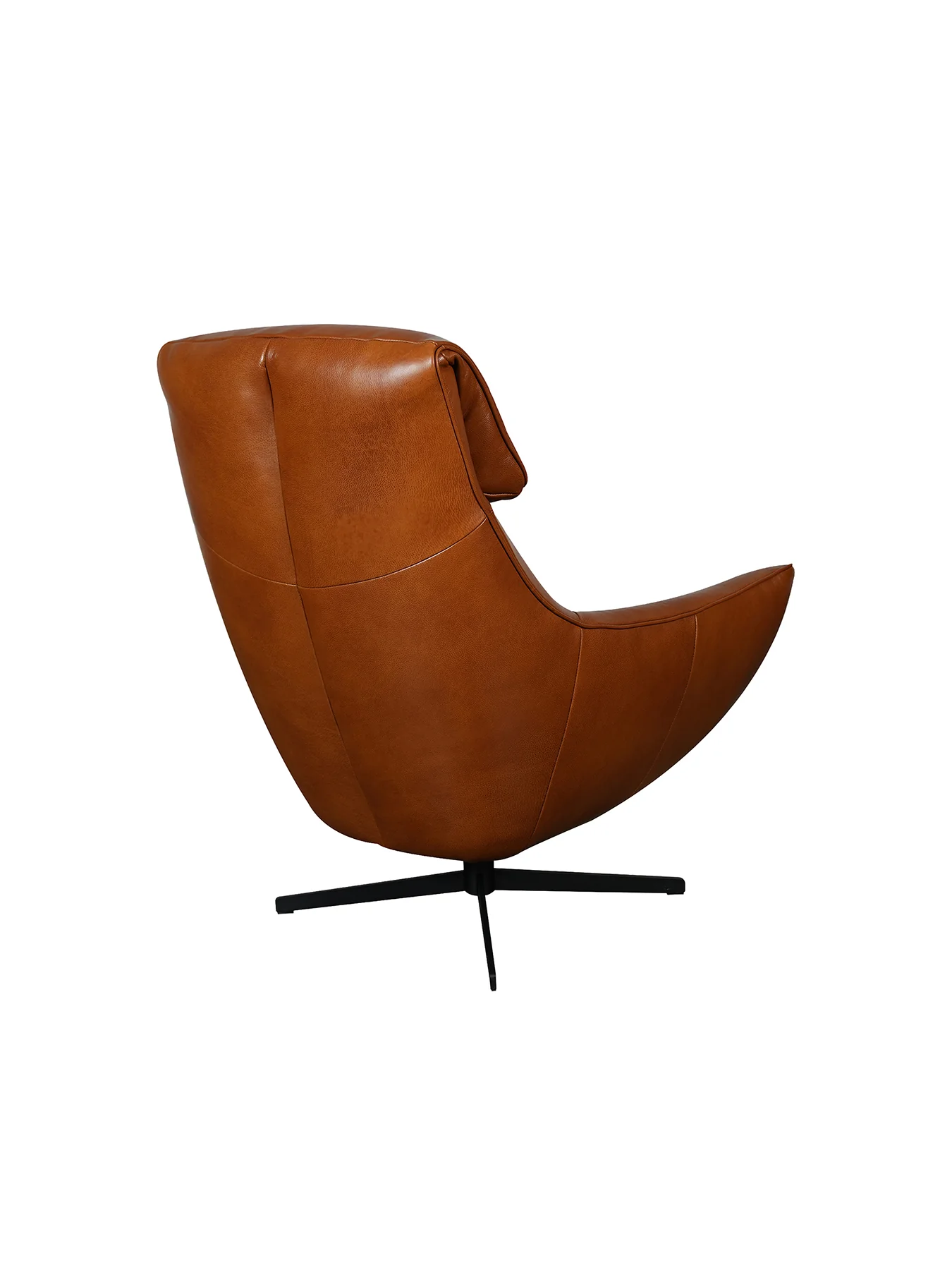Grantham Brown Leather Swivel Chair - Image 4