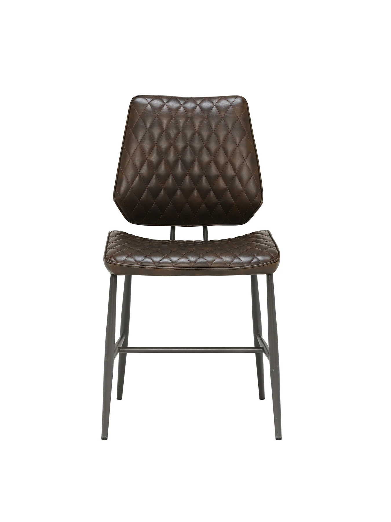 Hawley Quilted Dining Chair Brown - Image 2