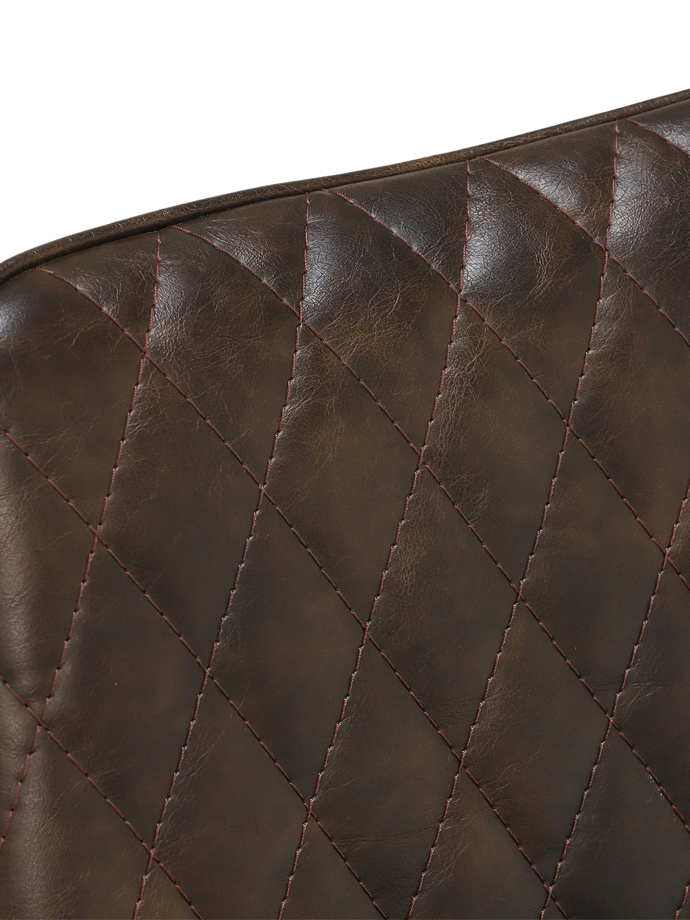 Hawley Quilted Dining Chair Brown - Image 4