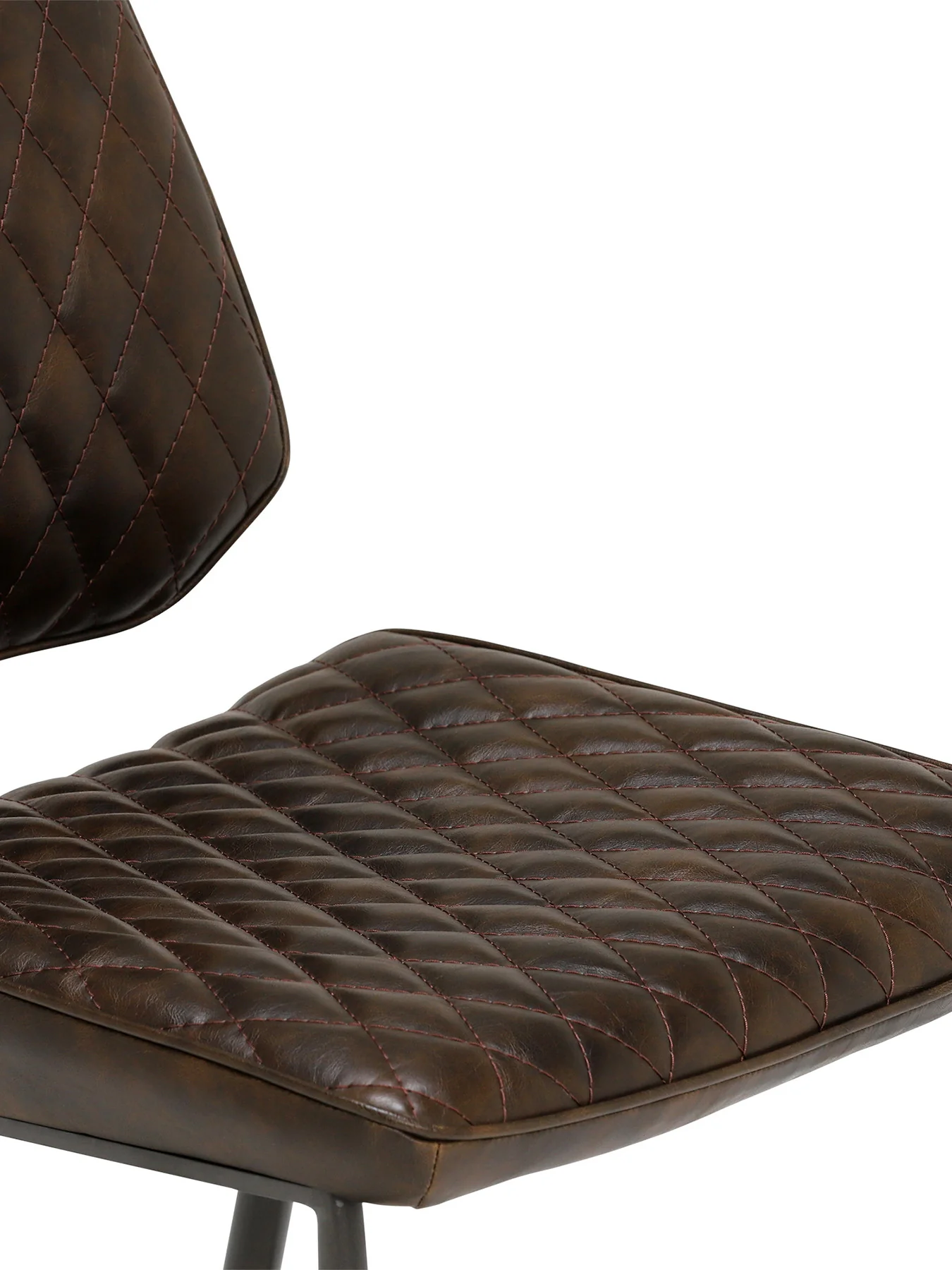 Hawley Quilted Dining Chair Brown - Image 5